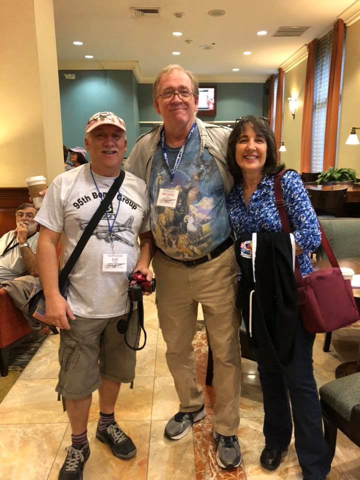  Luc Zaman, Michael and Kay Wieser (niece of Tom Sevald, the co-pilot with John Walter who was killed by flak on their first mission) 