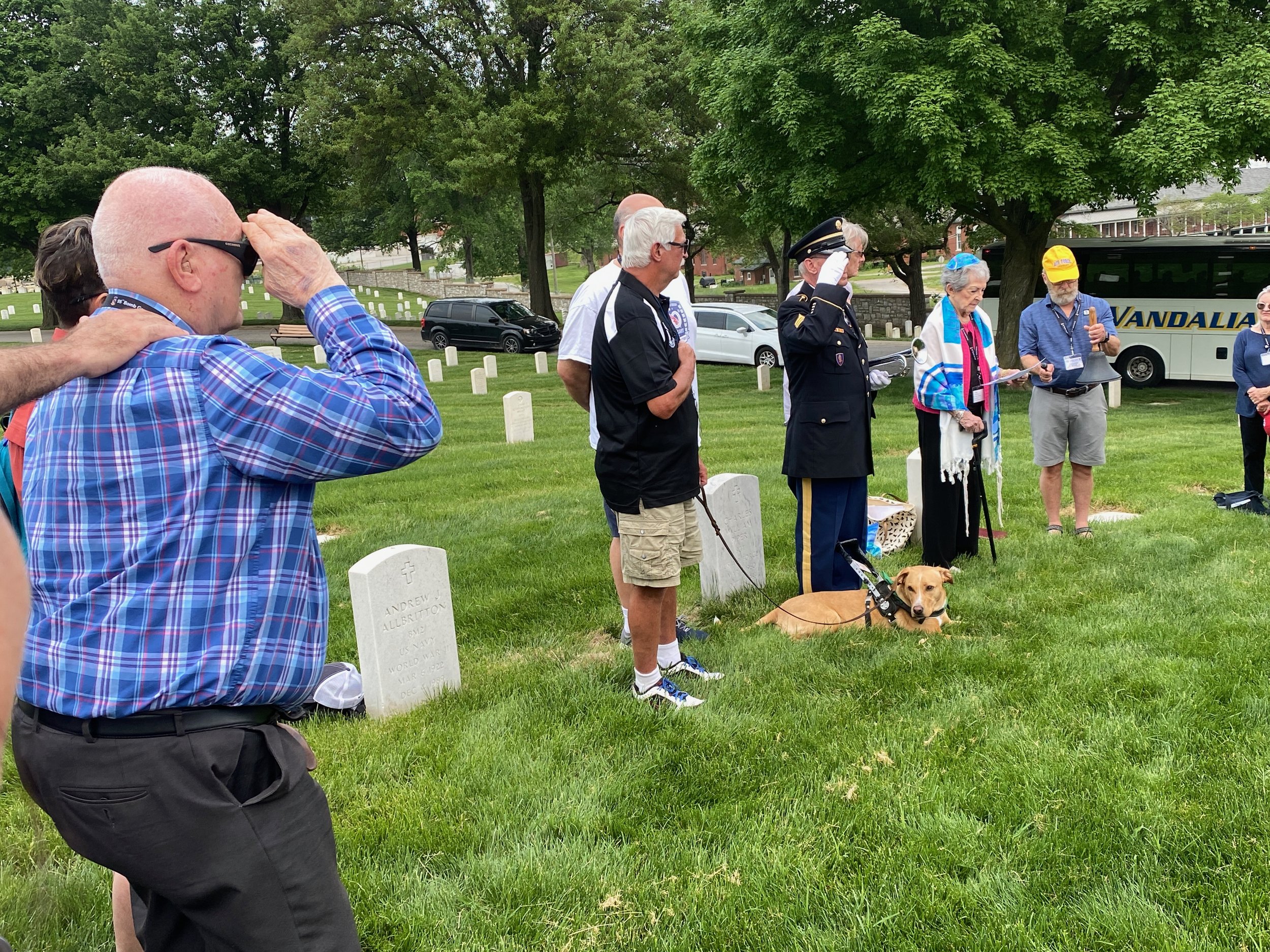 Ray Hobbs saluting