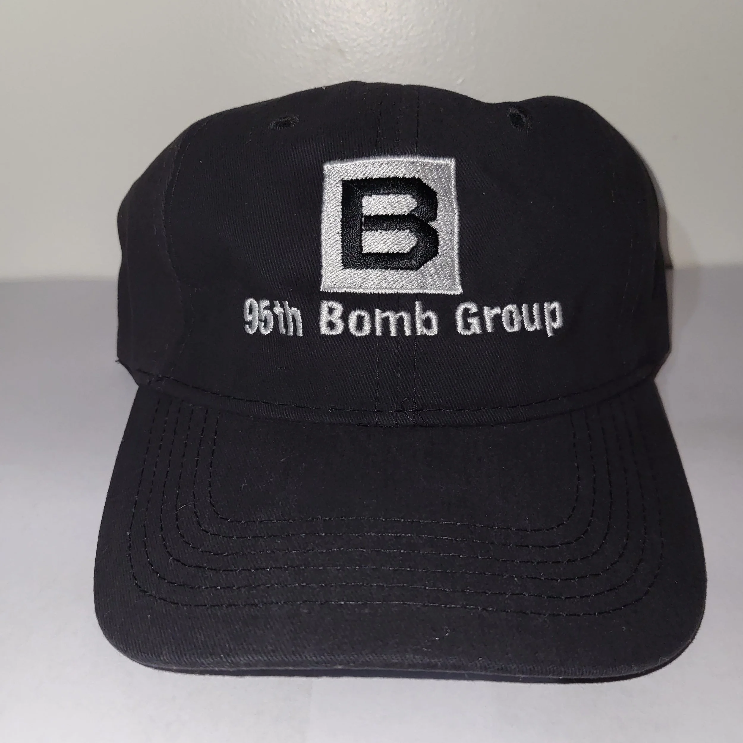 Black 95th Bomb Group Hat Low Profile Canvas Hat