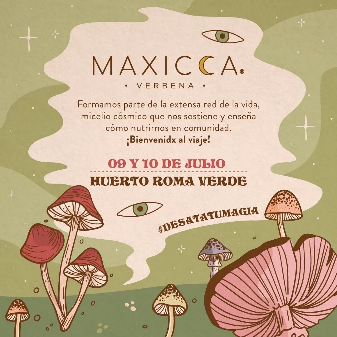 Comienza ma&ntilde;ana!! 

Mi primera participaci&oacute;n en Maxicca Verbena, el 'bazar conceptual m&aacute;s m&iacute;stico de la CDMX'  y tambi&eacute;n la primera vez que presento mis productos de herbolaria y esencias florales fuera de Baja Cali