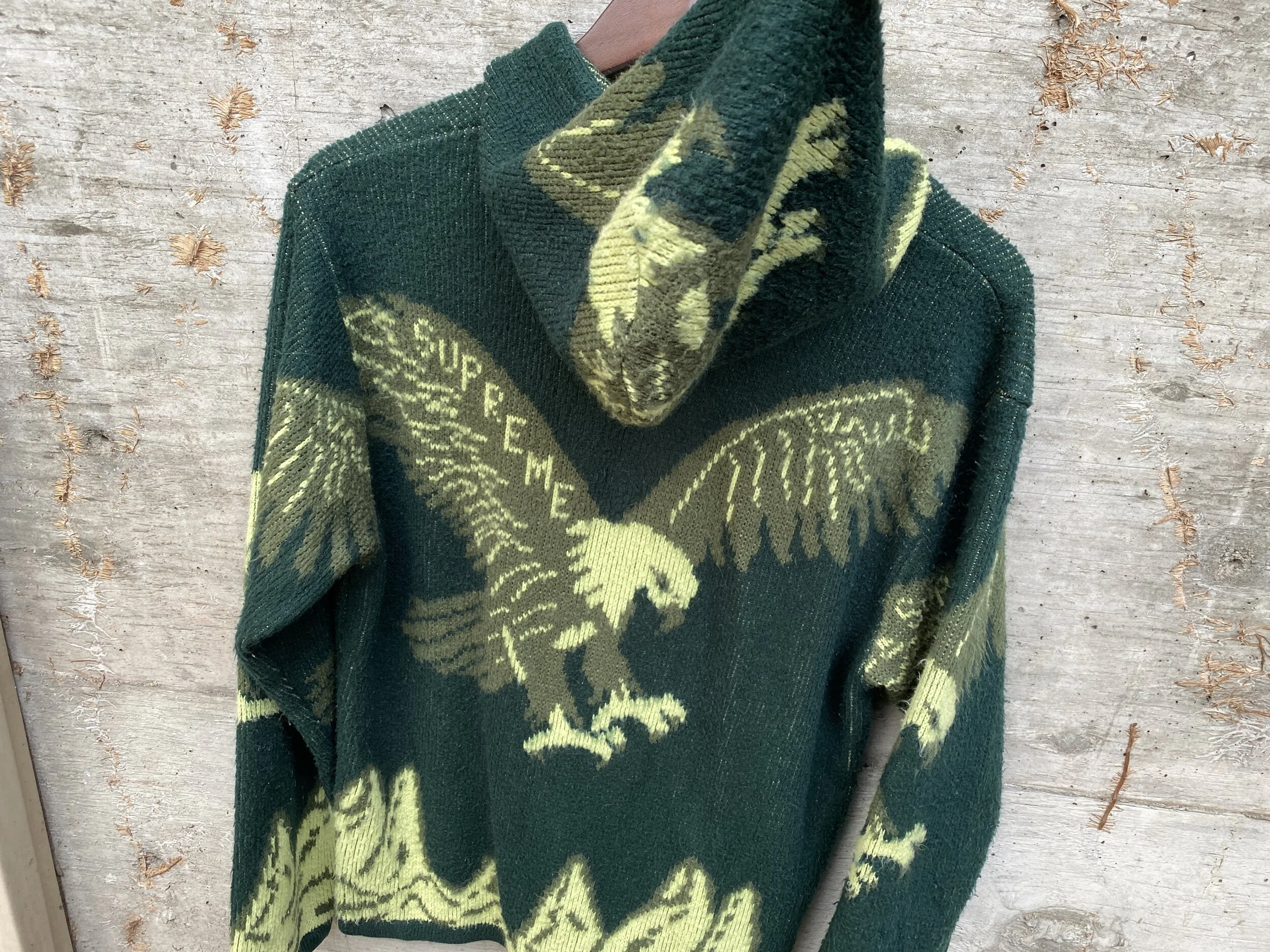 Supreme Hooded Eagle Zip Up Sweater (M) — SEATTLE SELECT