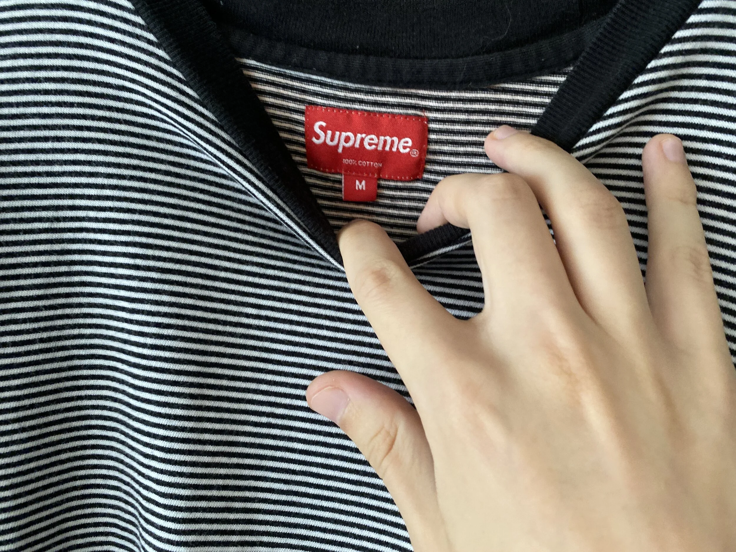 Supreme Micro Stripe Tee (M) — SEATTLE SELECT
