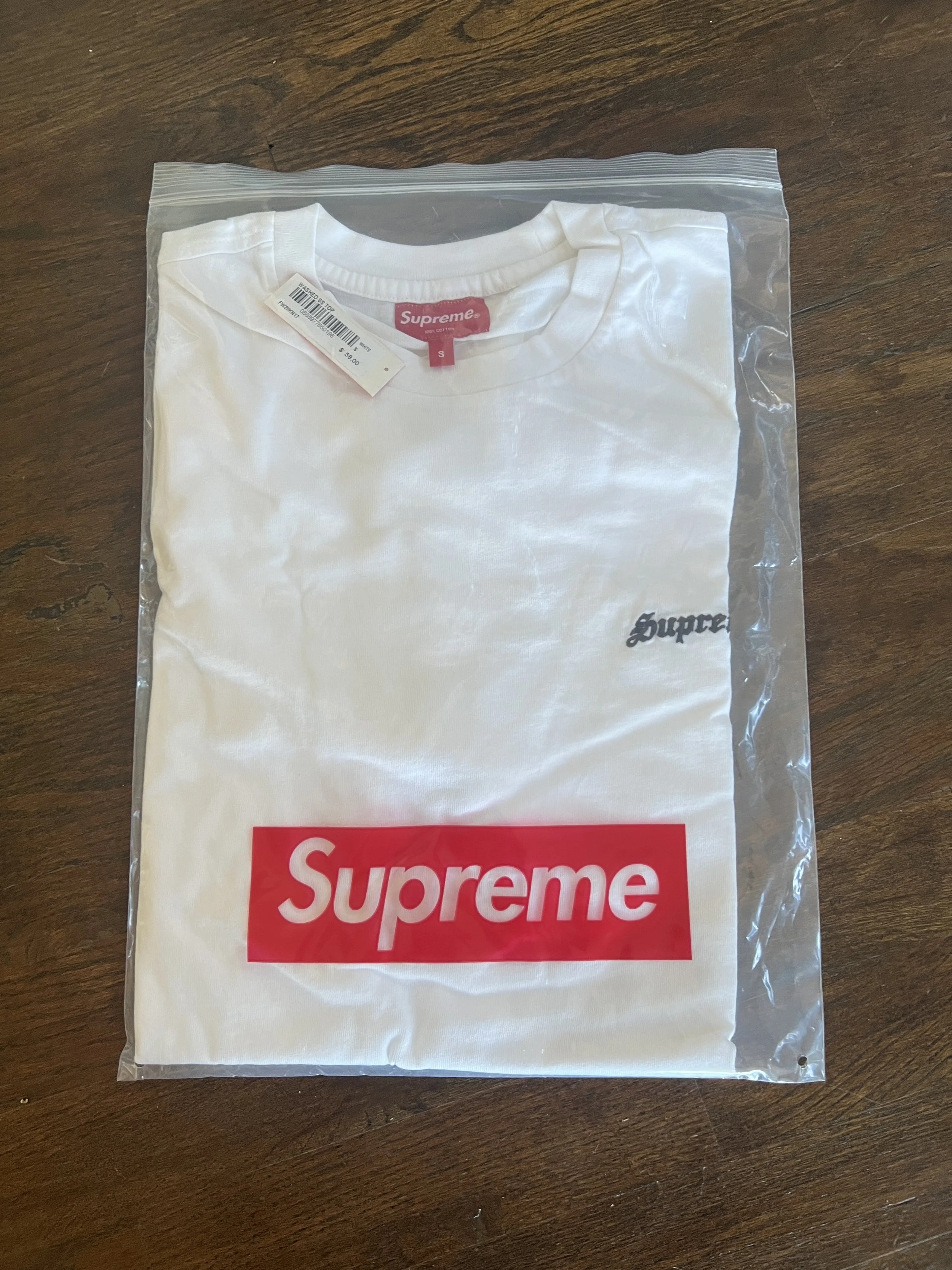 Supreme Old English Logo S/S Top (S) — SEATTLE SELECT