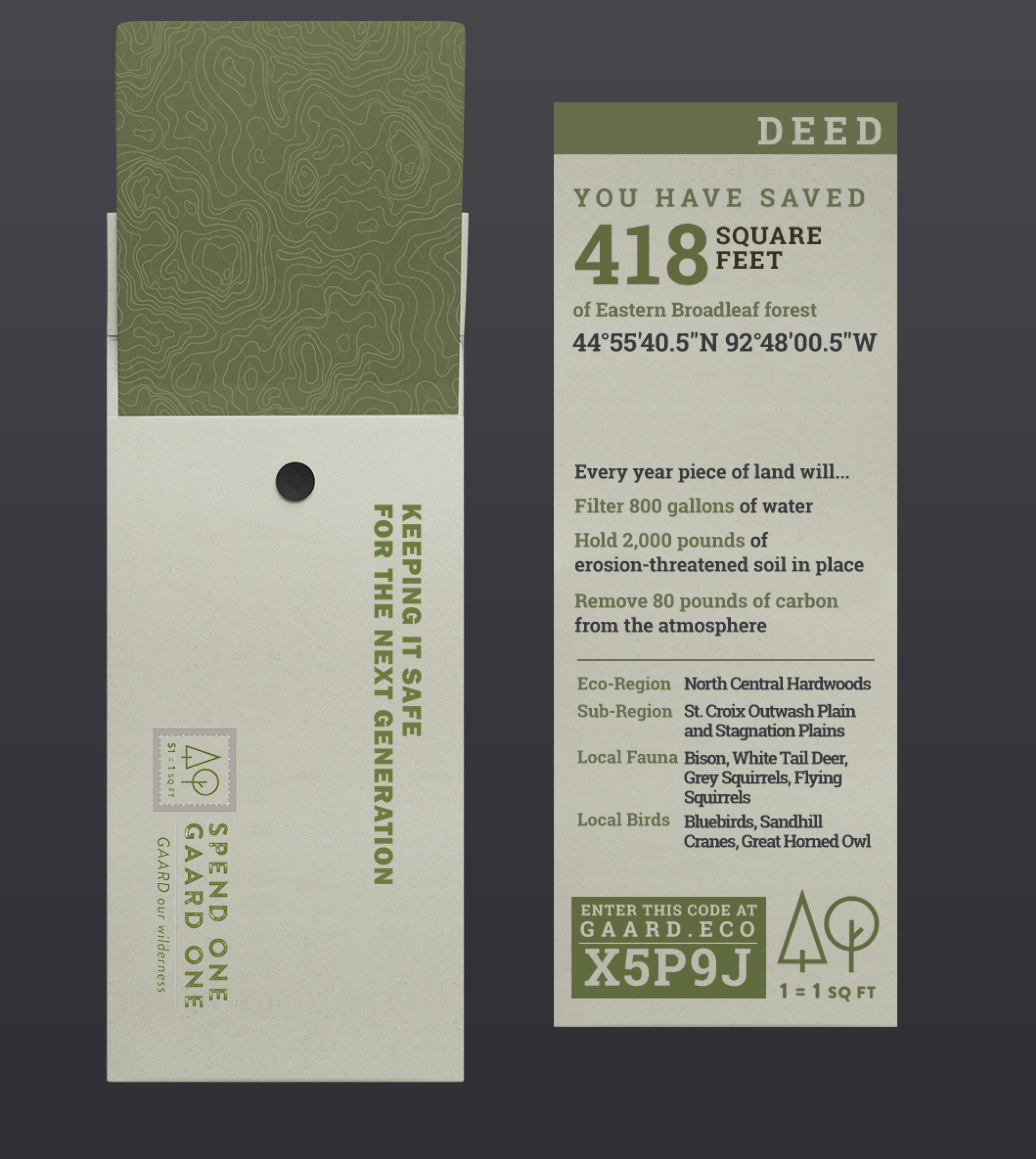Deed design by Alex Nee