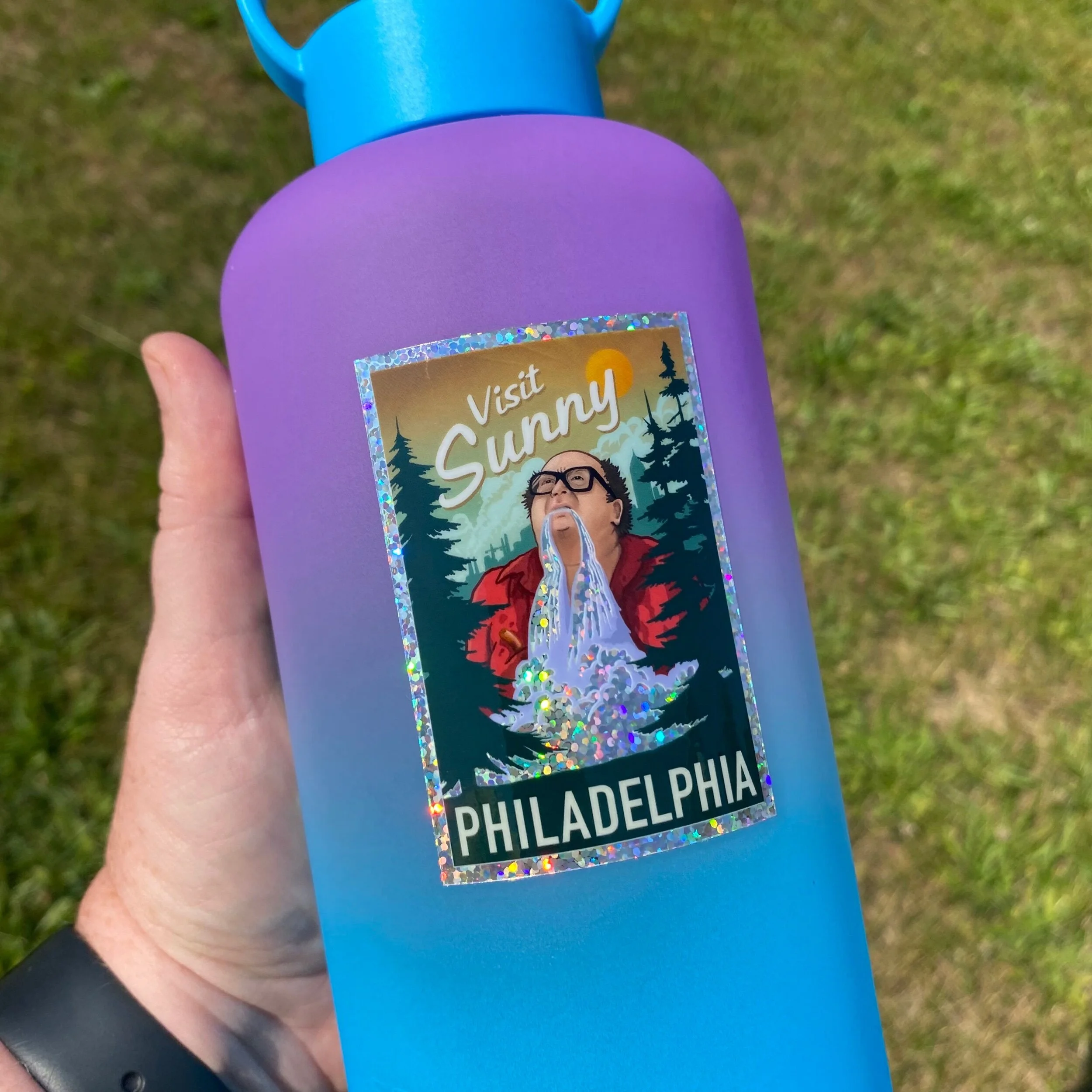 Glitter “Visit Sunny Philadelphia” Vinyl Sticker