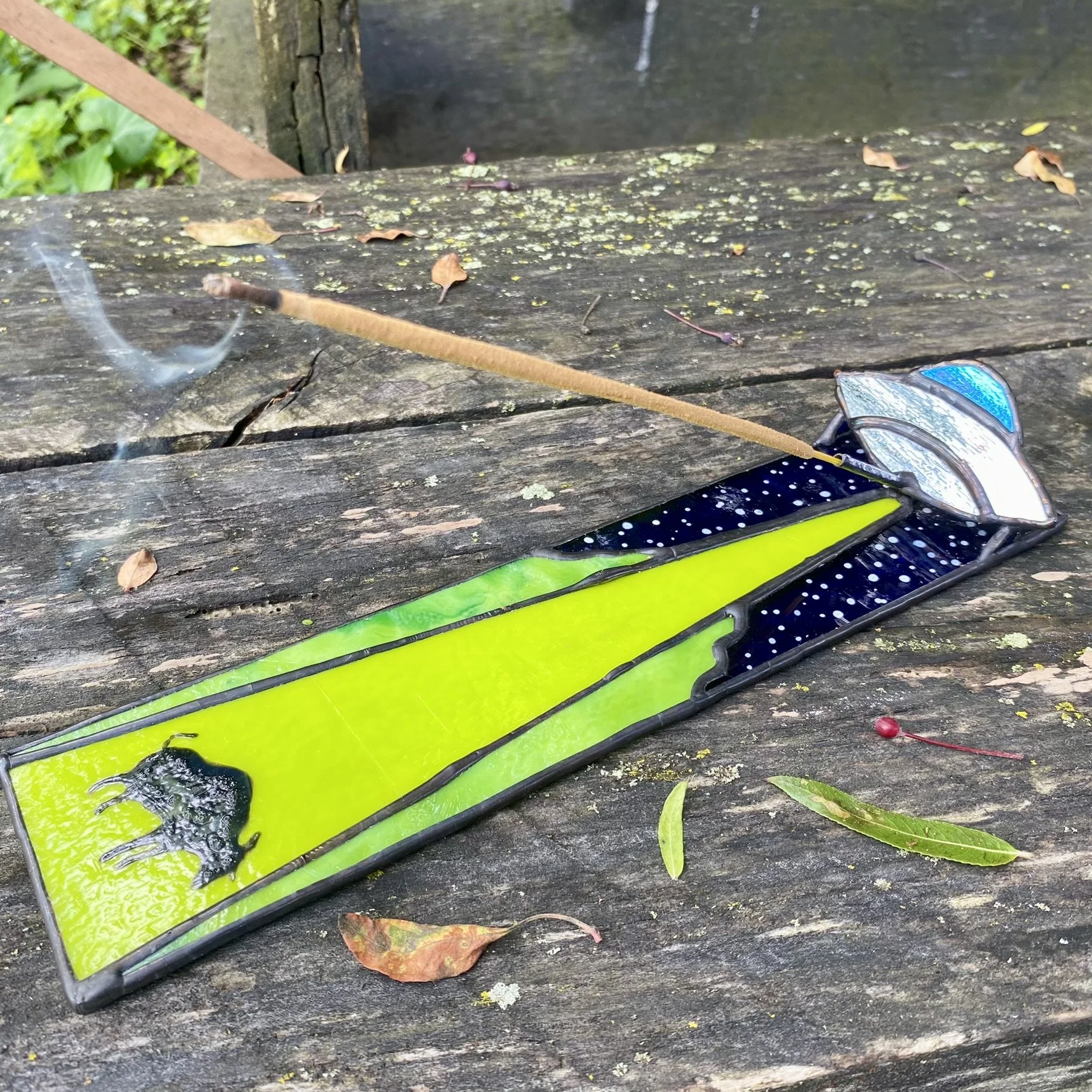 UFO Incense Holder Stained Glass