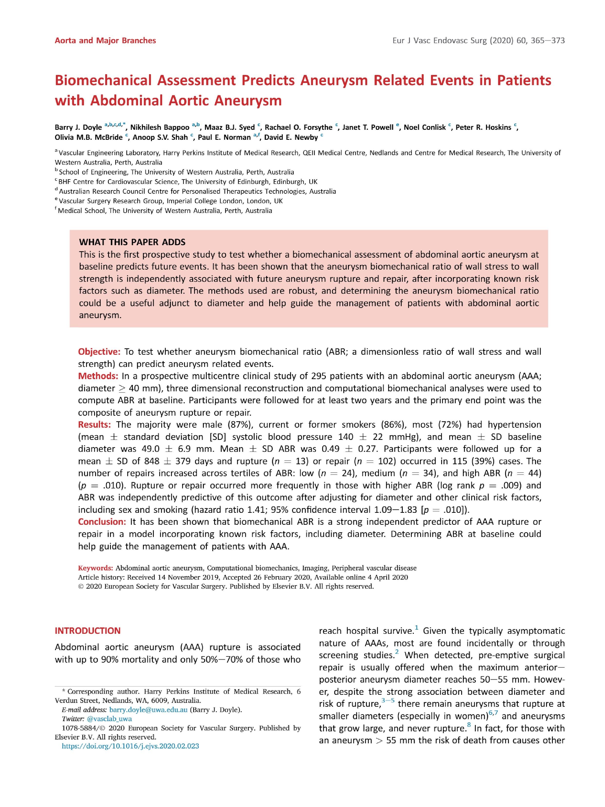 Biomechanical Assessment Predicts Aneurysm Related Events in Patients with Abdominal Aortic Aneurysm  pg1-page-001.jpg
