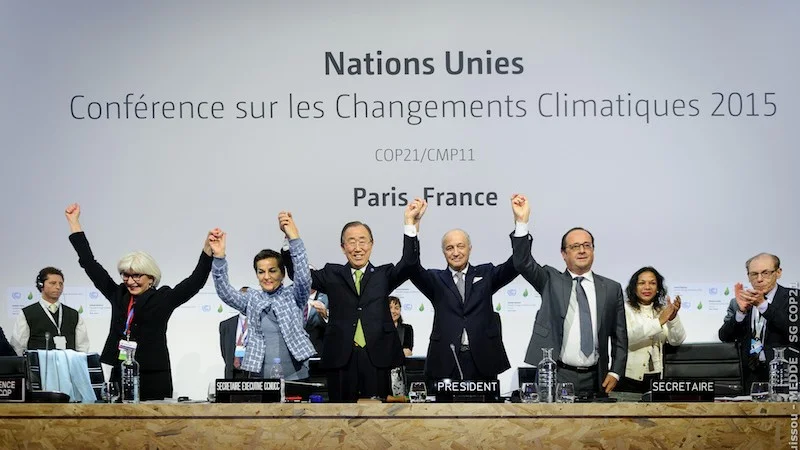 At the conclusion of The Paris Agreement, countries agreed upon resolution towards limiting world temperature to above +1.5°C from pre-industrial level (COP Paris/Flickr)