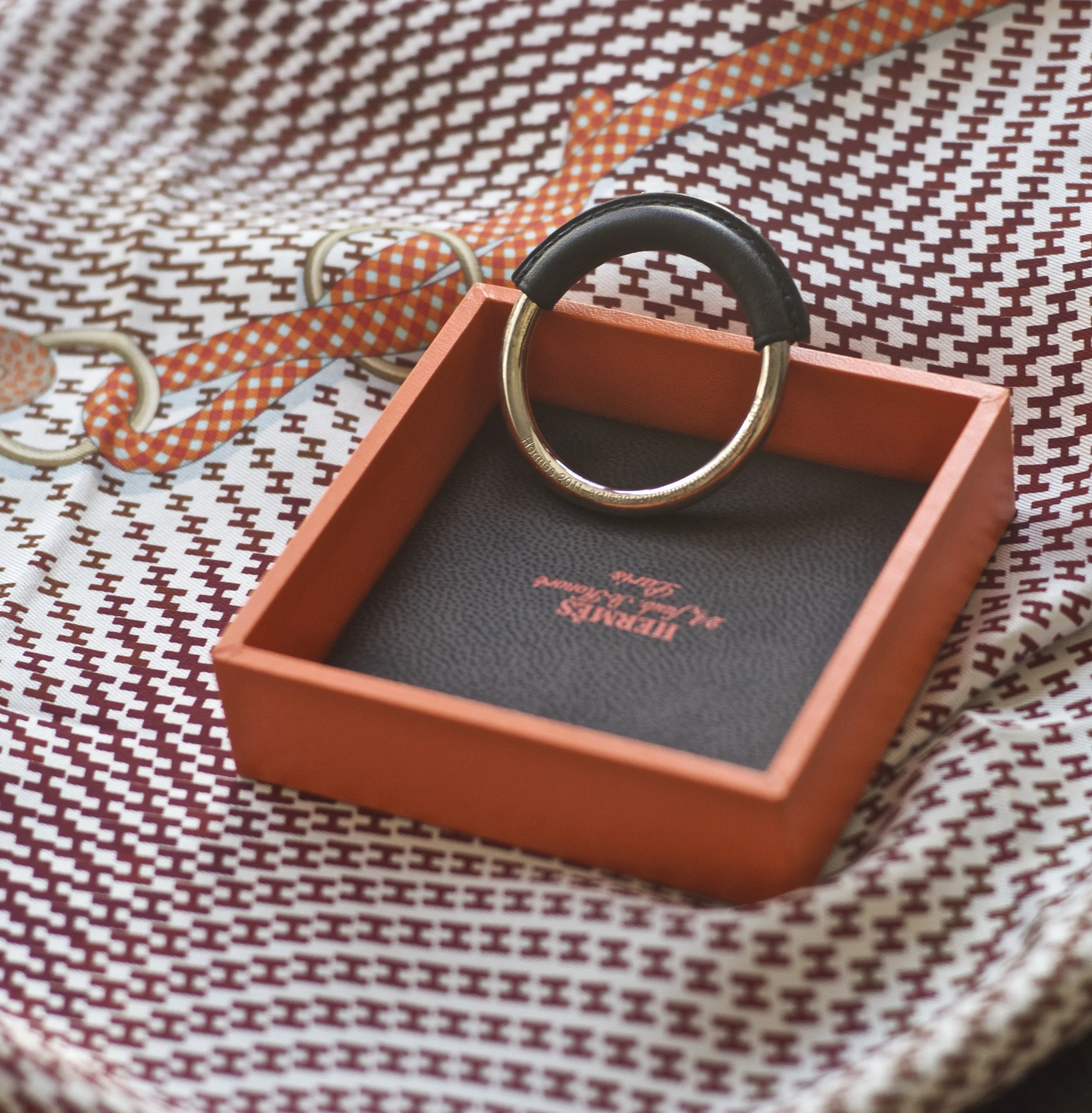 Hermès Silver Scarf Ring