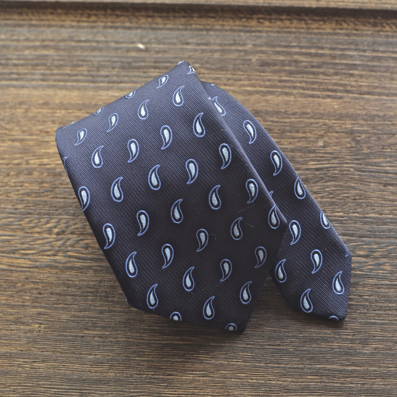 Charvet Navy Paisley Tie