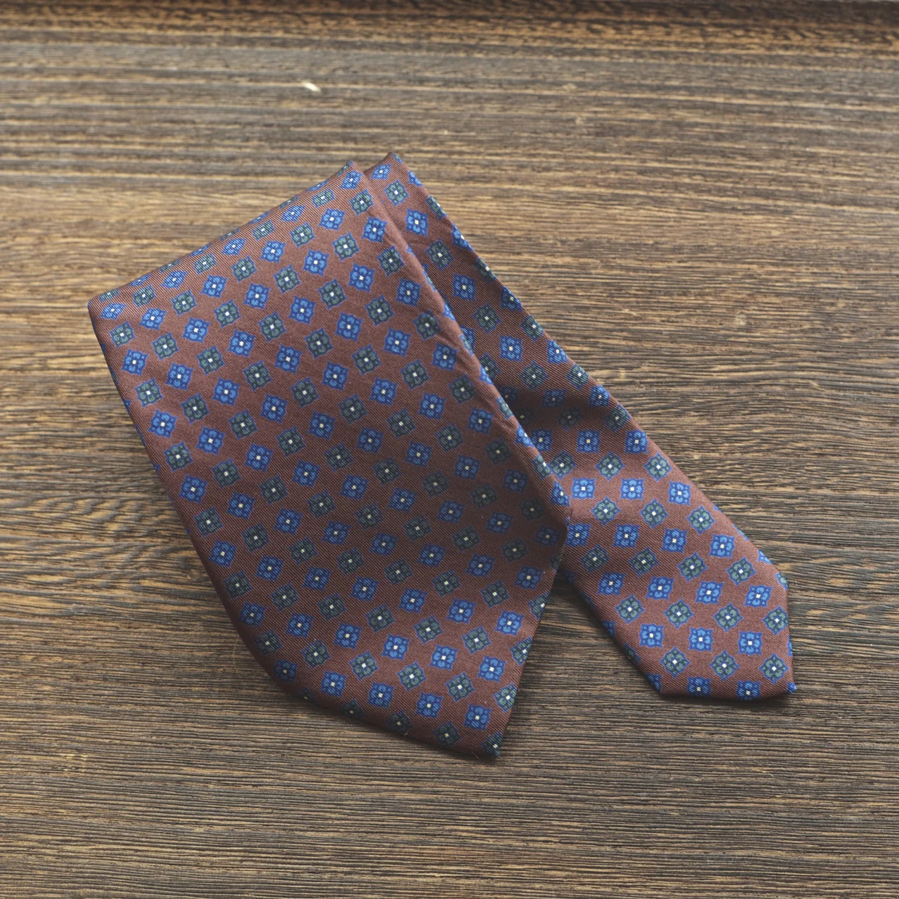 Charvet Maroon Foulard Tie