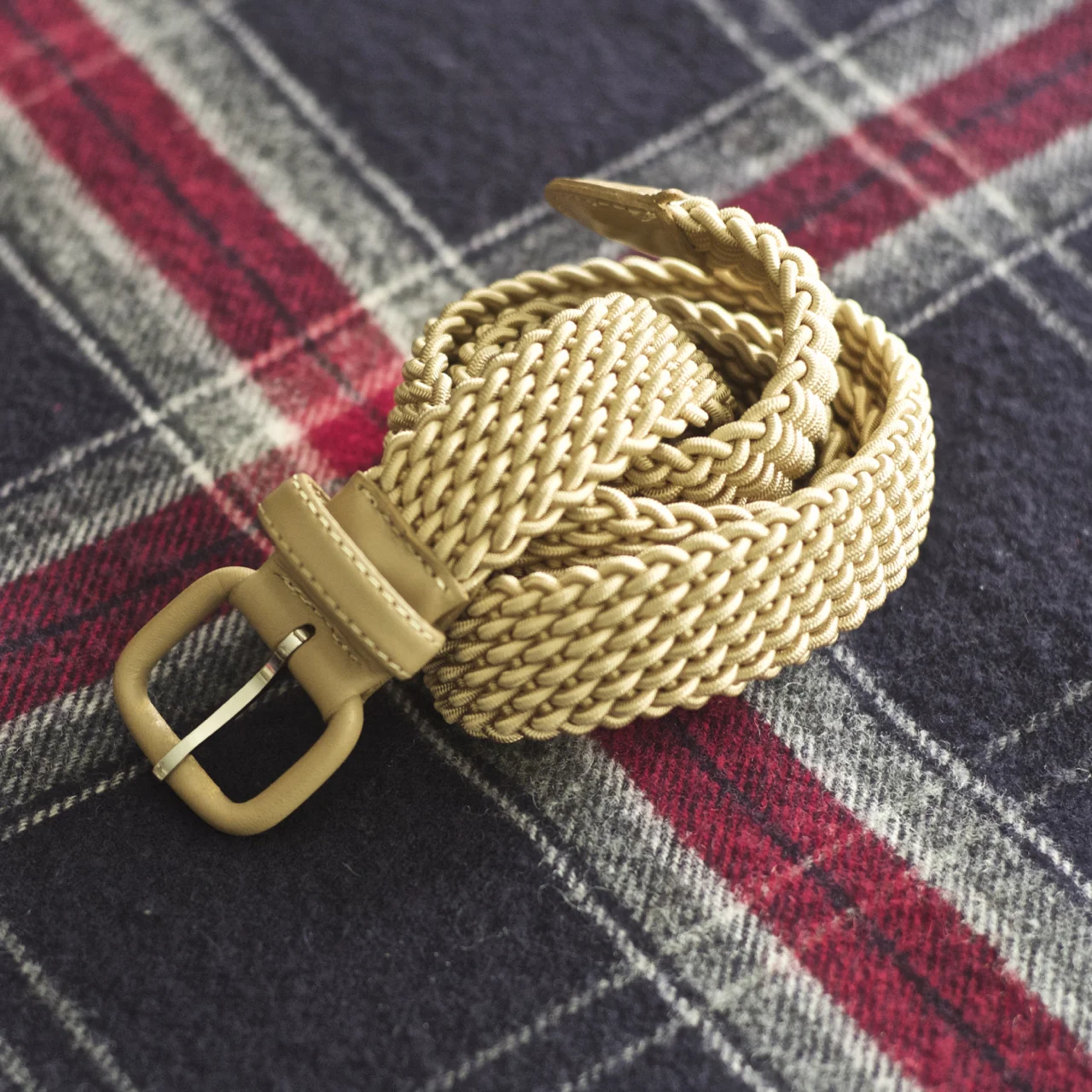 Charvet Beige Braided Belt