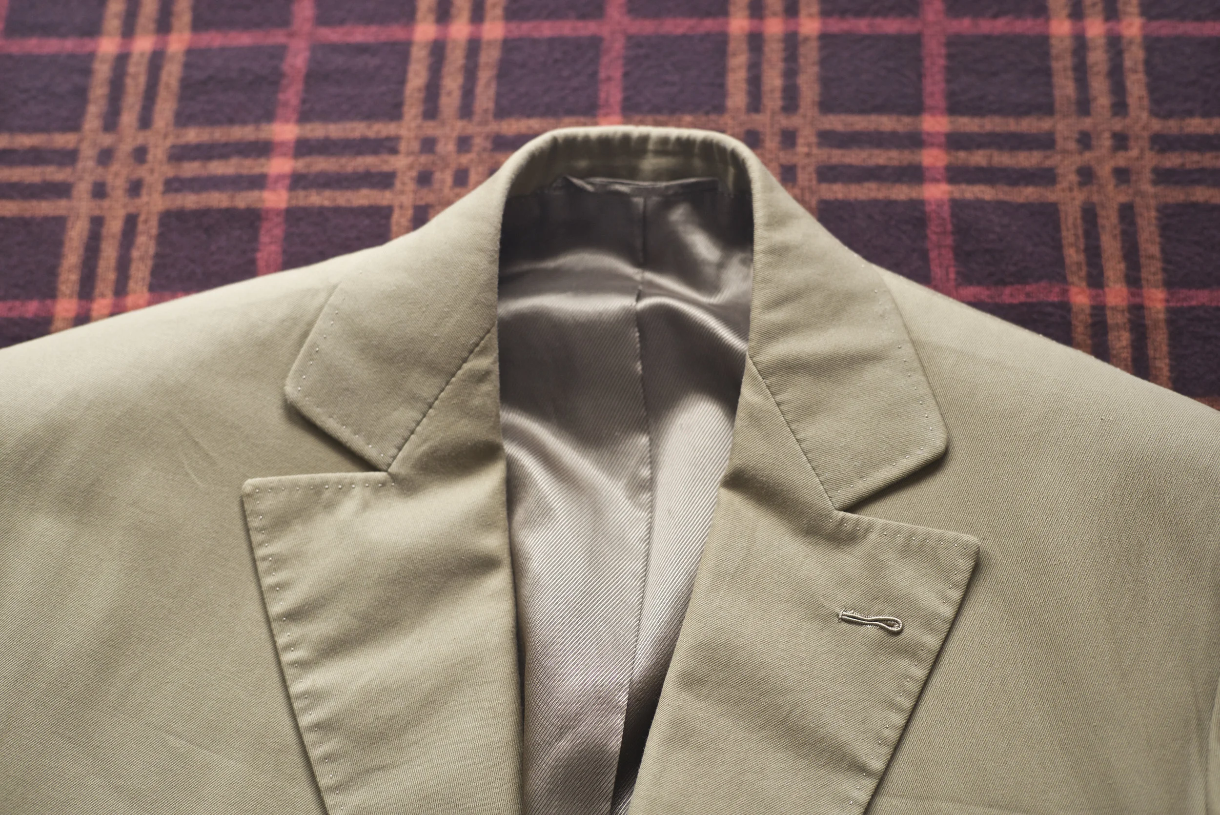 Arnys Beige Bespoke Cotton Suit — Combray