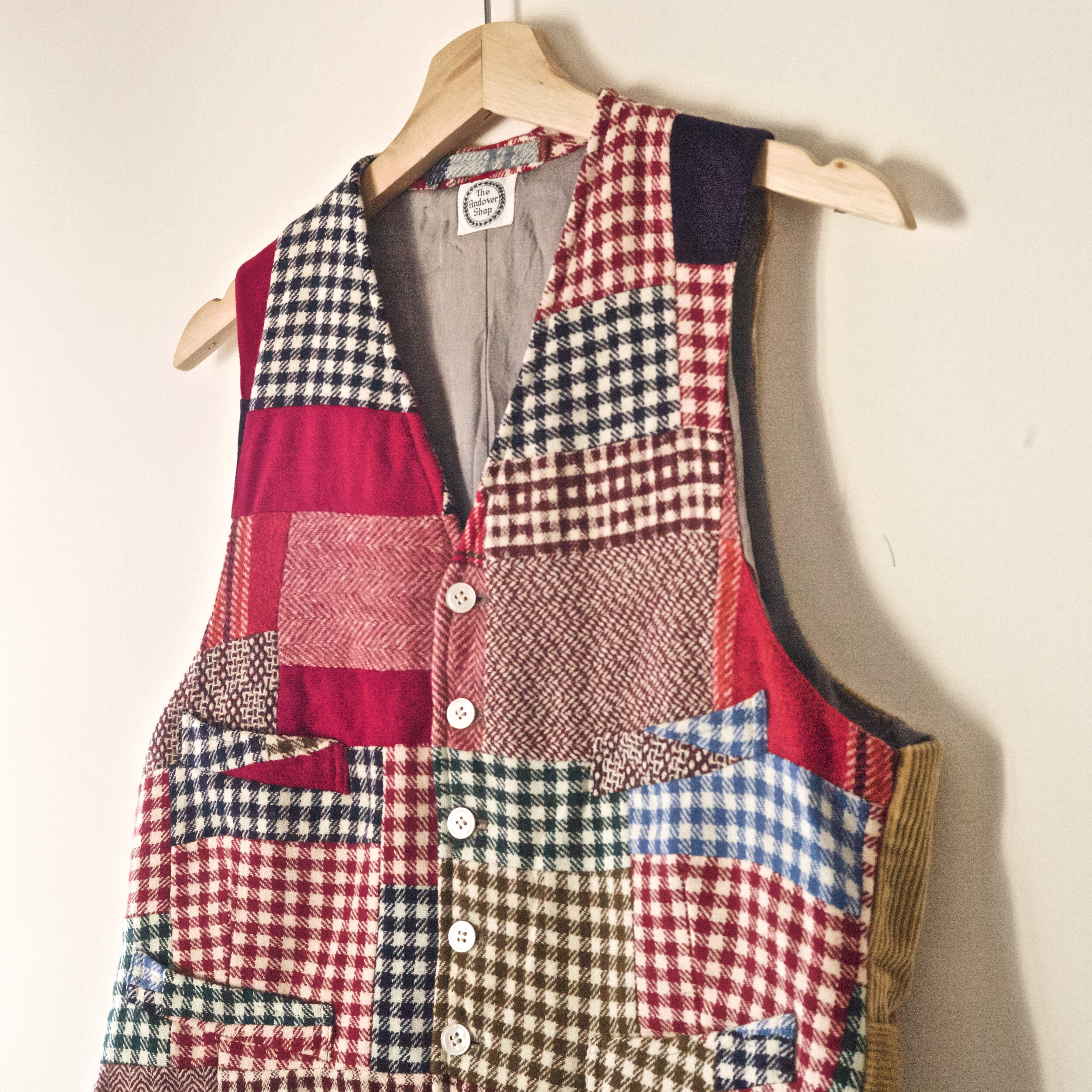 The Andover Shop Patchwork Tweed Vest