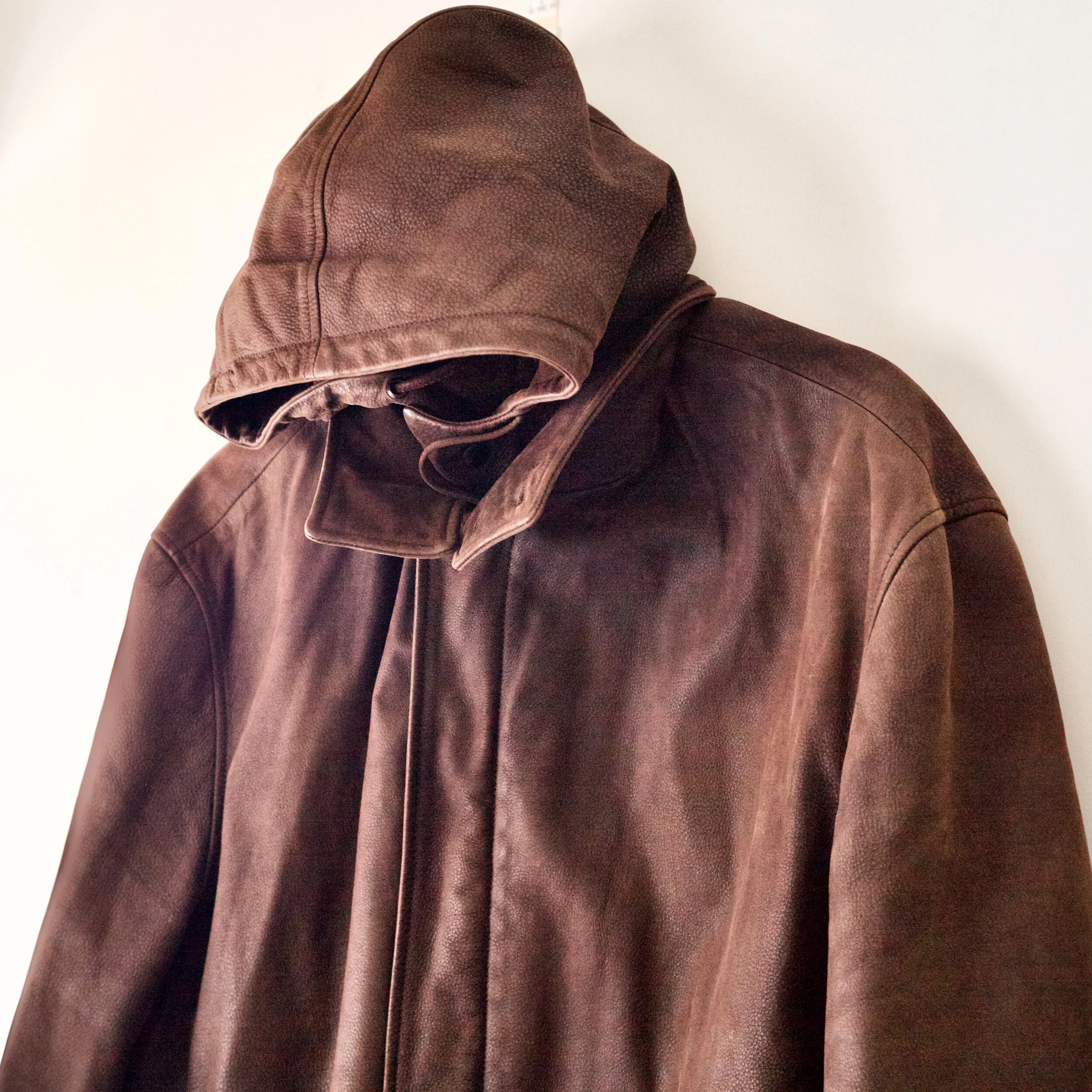 Seraphin Hooded Leather Coat — Combray