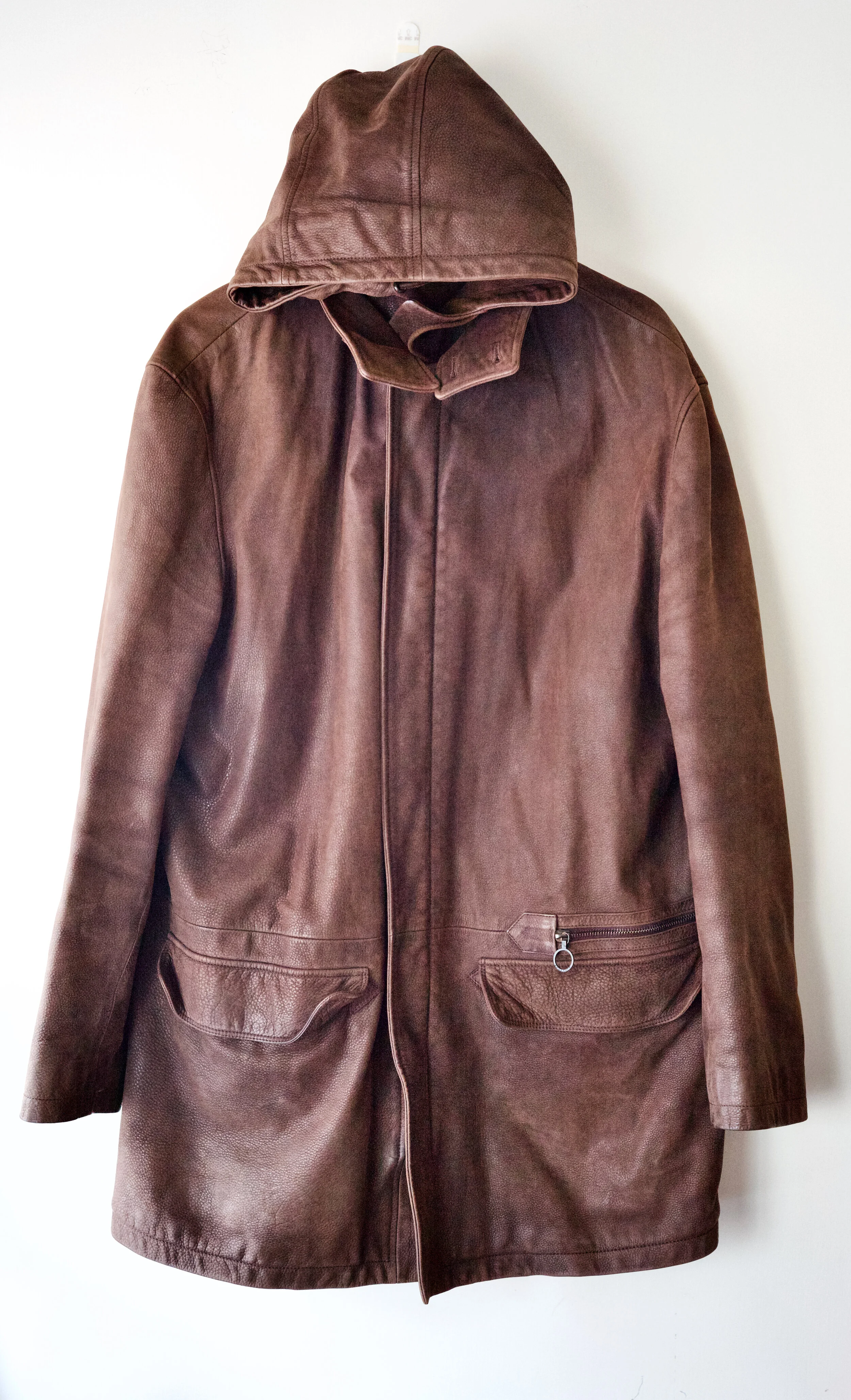 Seraphin Hooded Leather Coat — Combray