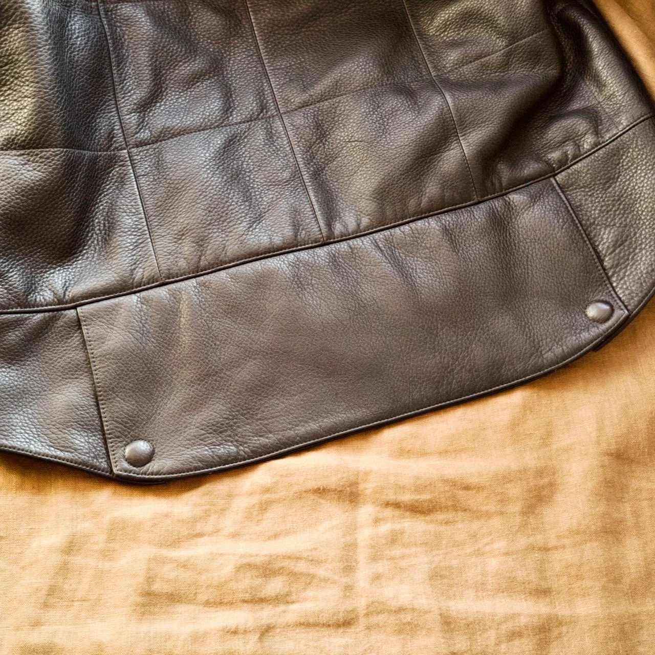 Seraphin Deer Leather Jacket with Nutria Fur Collar — Combray