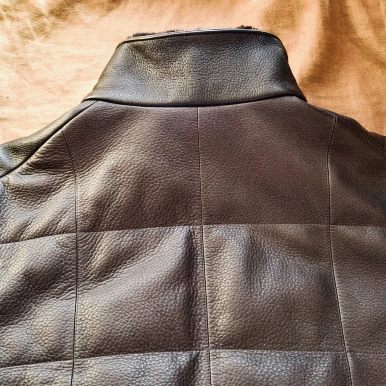 Seraphin Deer Leather Jacket with Nutria Fur Collar — Combray