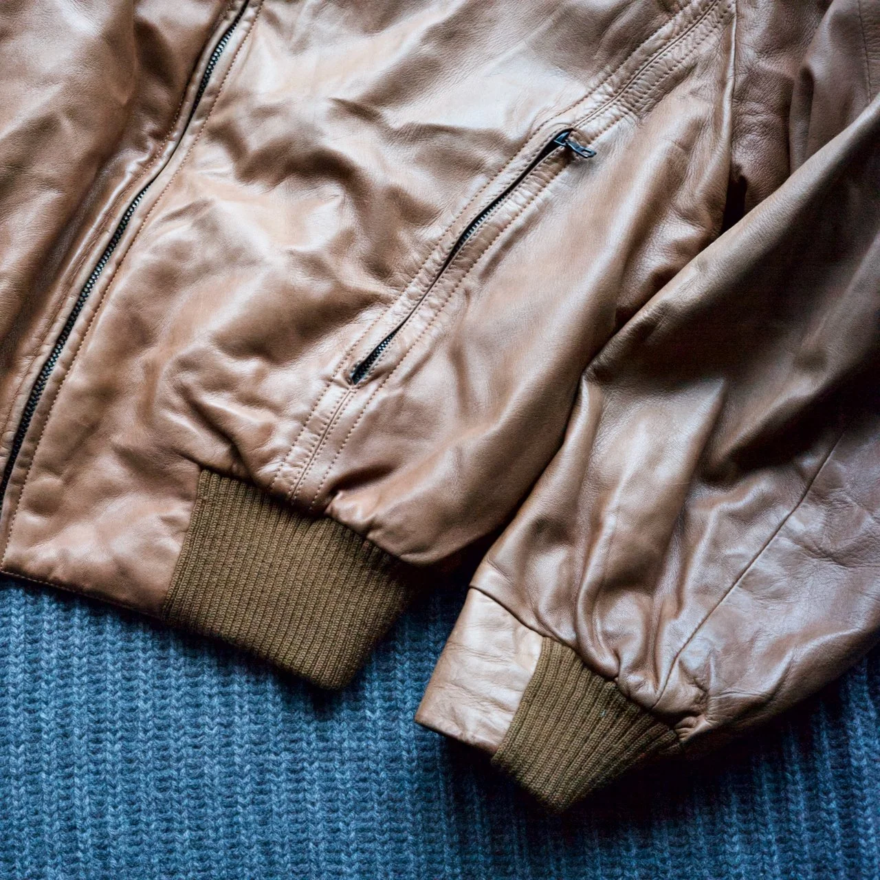 ジャケット・アウター VINTAGE SERAPHIN LEATHER FIELD JACKET SERAPHIN Black Leather Shearling Coat Size 50 France Jacket Mens