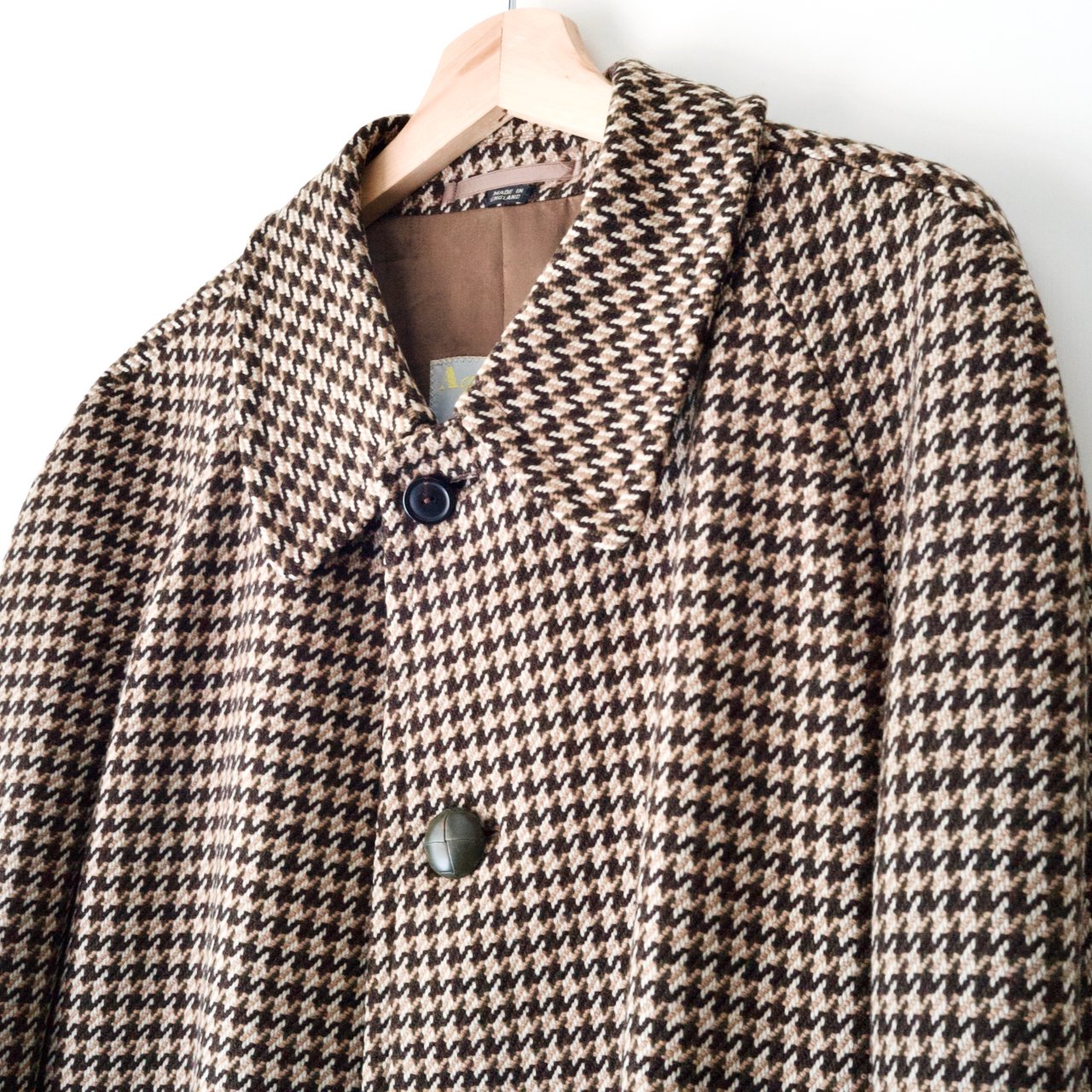 Charvet by Aquascutum Tweed Balmacaan Coat