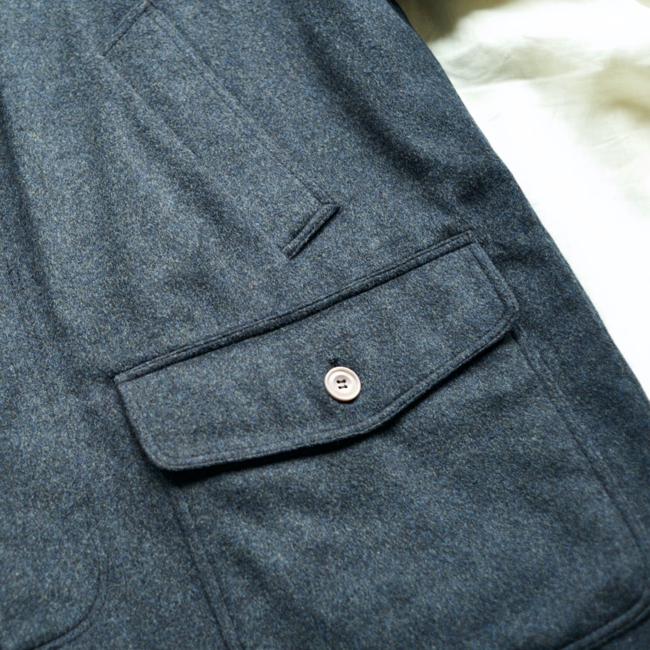 Arnys Wool/Cashmere Flannel Field Coat — Combray