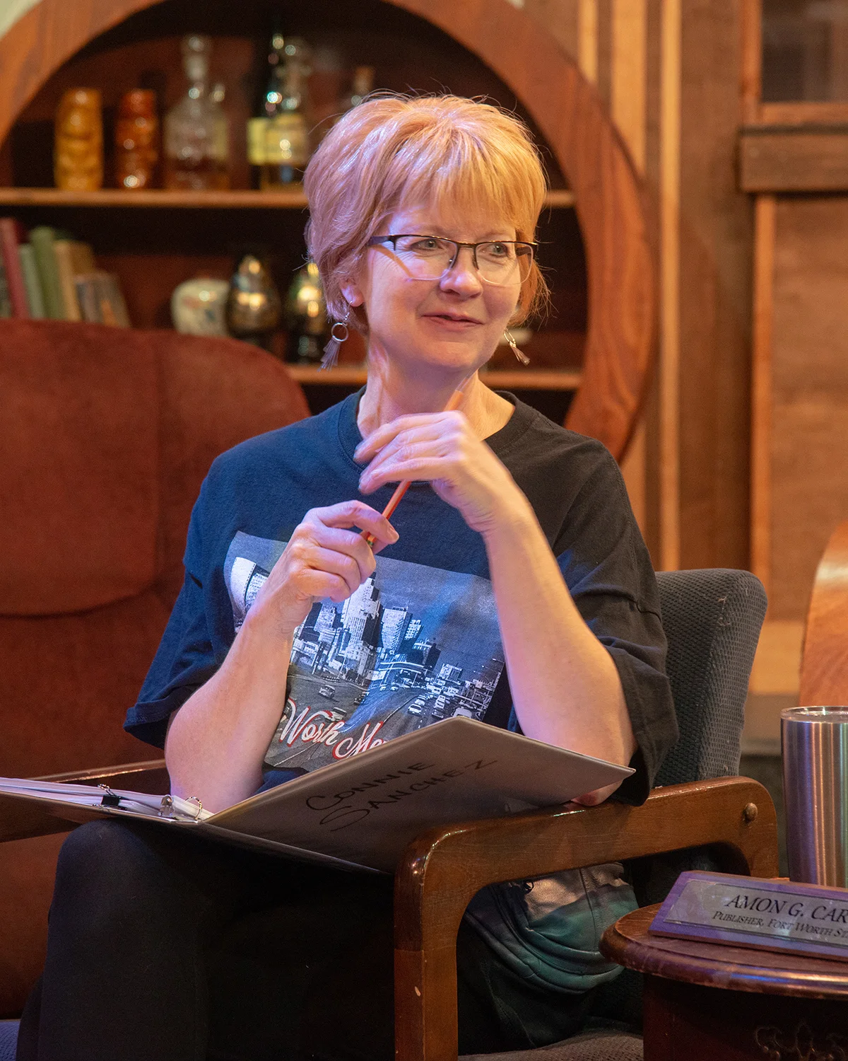 Connie Sanchez, as director, has brought AMON! The Ultimate Texan, a new play, to life on the stage. It’s a hit with all performances sold out. Photo by Alan D. Smith