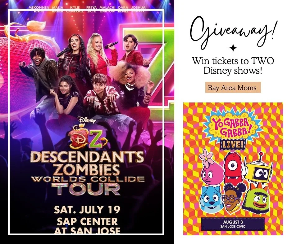 🎉 GIVEAWAY TIME! 🎉

We&rsquo;re giving ONE lucky family the chance to win a Family Pack (that&rsquo;s 4 tickets!) to TWO amazing shows! 👇

🧟&zwj;♀️✨ Disney&rsquo;s Descendants/Zombies &ndash; July 19 @sapcenter 

🎶🎈 Yo Gabba Gabba! Live &ndash;