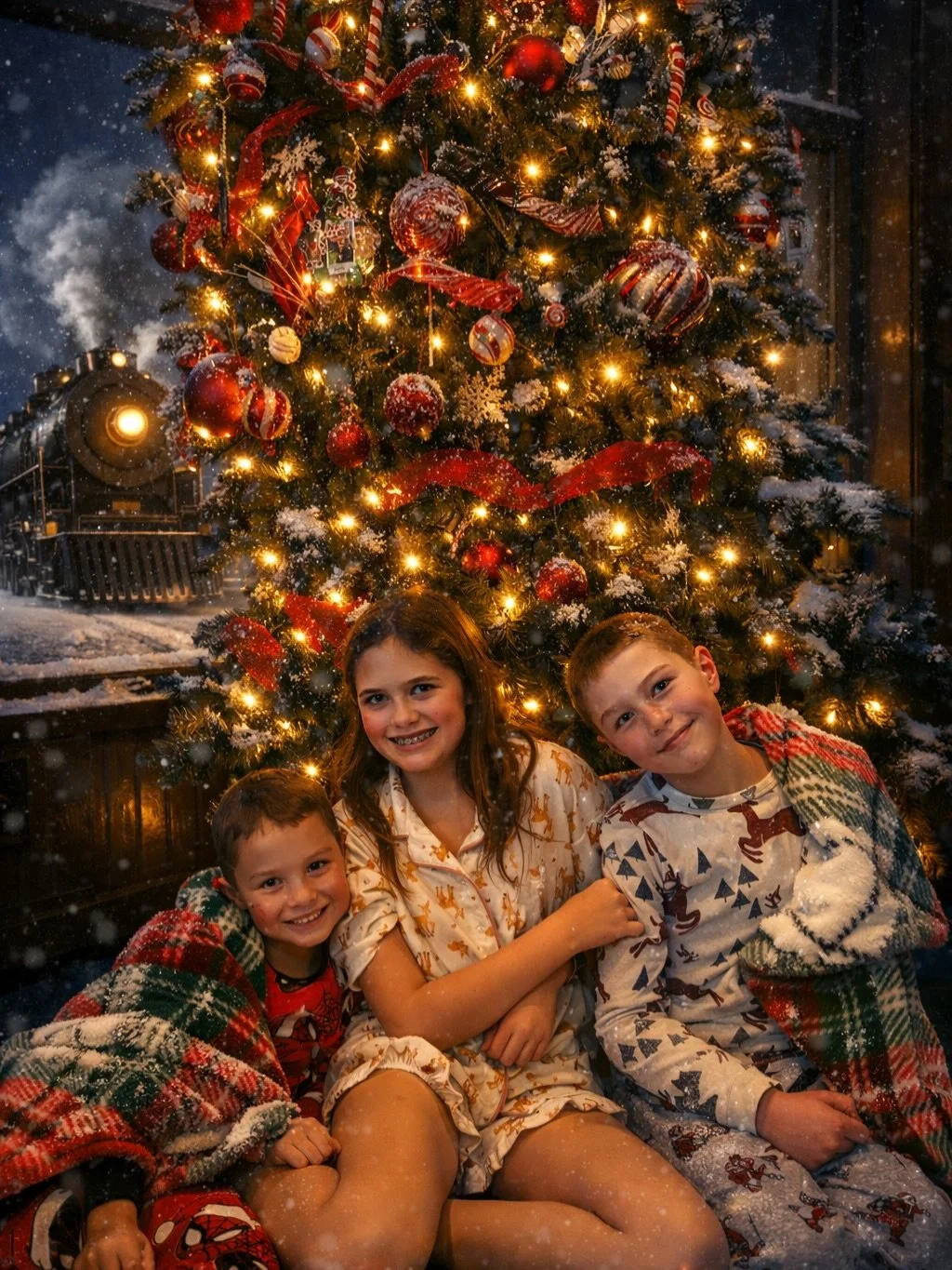 Merry Christmas 🤍✨

Brought to you by a little holiday magic + ChatGPT turning our moments into something straight out of the Polar Express. These photos feel so special.

Here are prompts I used:
✨ Turn this image into Polar Express Style
✨ Turn th