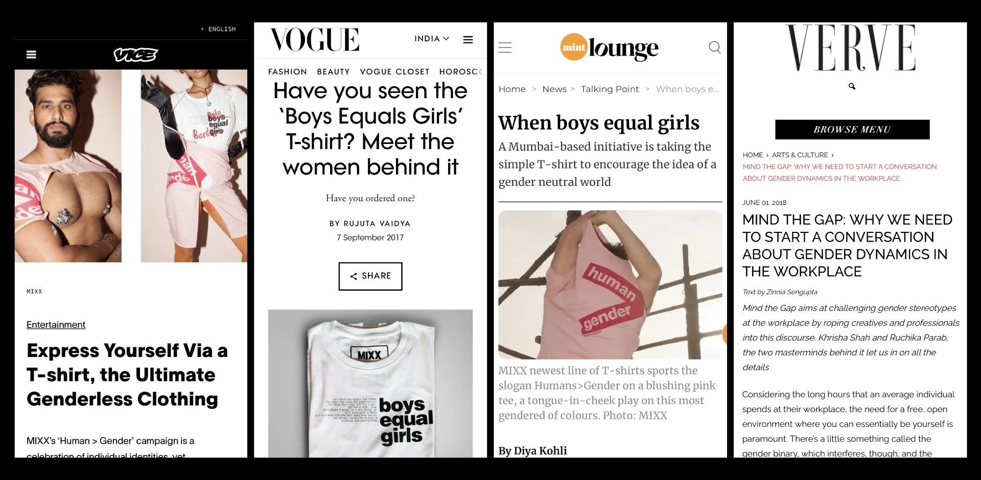  Link to the article -  Vice  .  Vogue  .  Mint Lounge  .  Verve     Instagram -  Mixx  