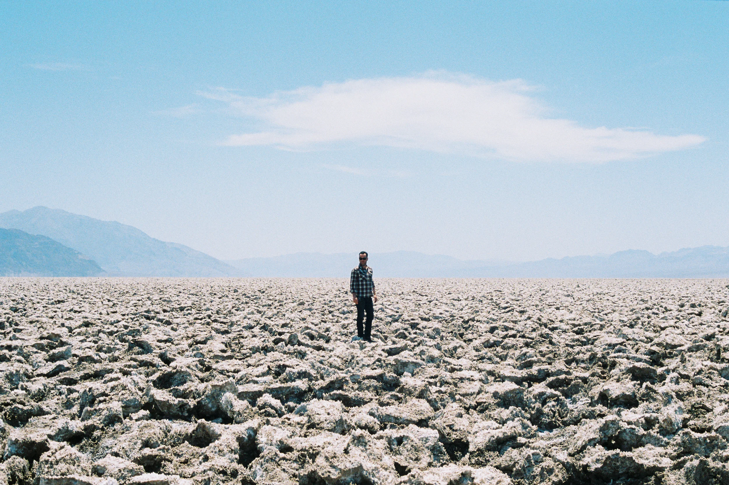 Jon standing in the Devil’s Golf Course. Death Valley. July 2019.