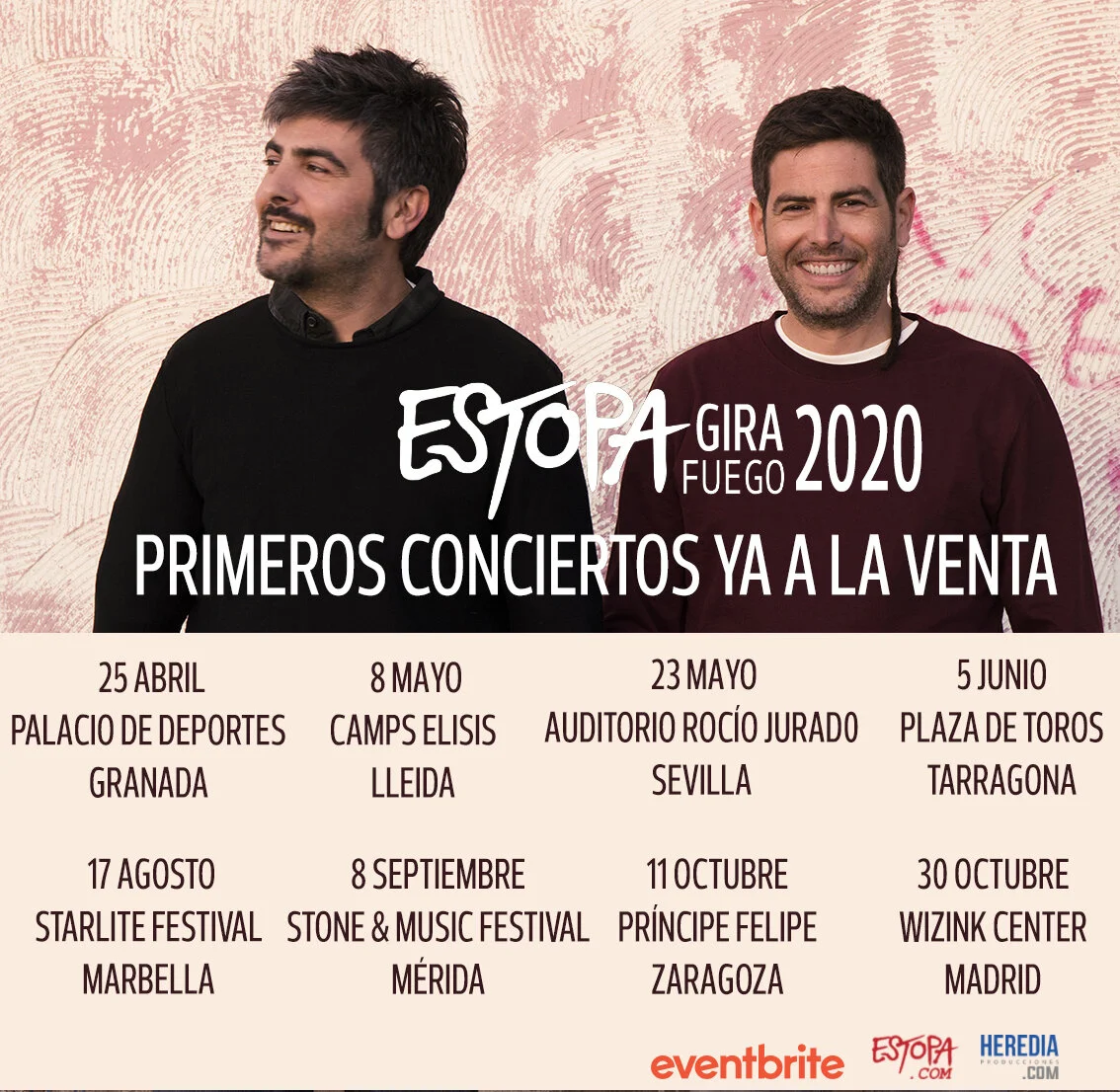 ESTOPA ANUNCIA SUS PRIMERAS FECHAS DE 2020