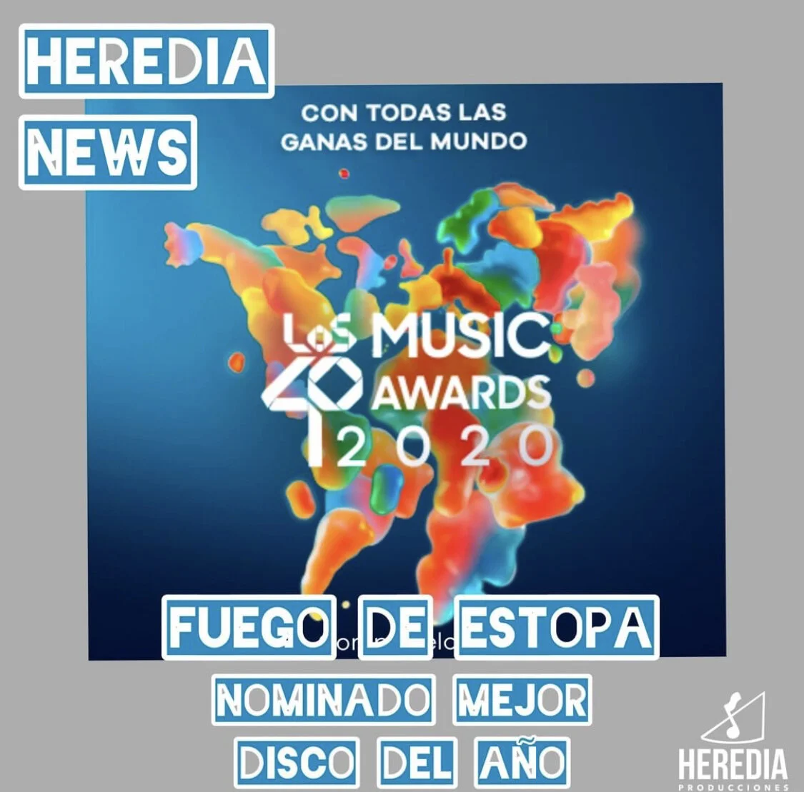 ESTOPA NOMINADO A LOS 40 MUSIC AWARDS 2020