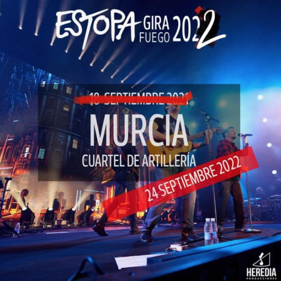 ESTOPA CONFIRMA SU FECHA EN MURCIA PARA 2022