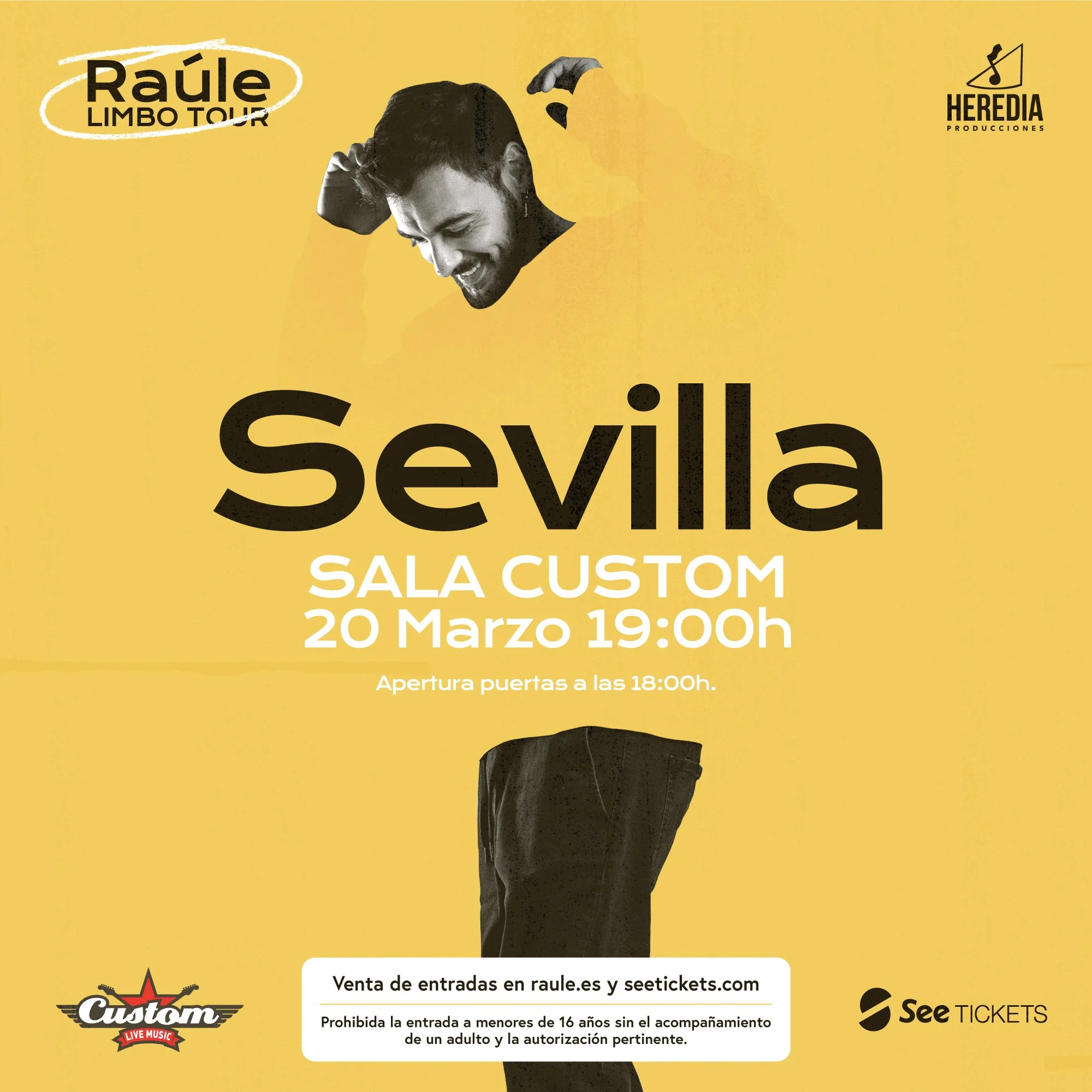 RAÚLE CONFIRMA SEGUNDA FECHA EN SEVILLA TRAS SU SOLD OUT EL 19 DE MARZO