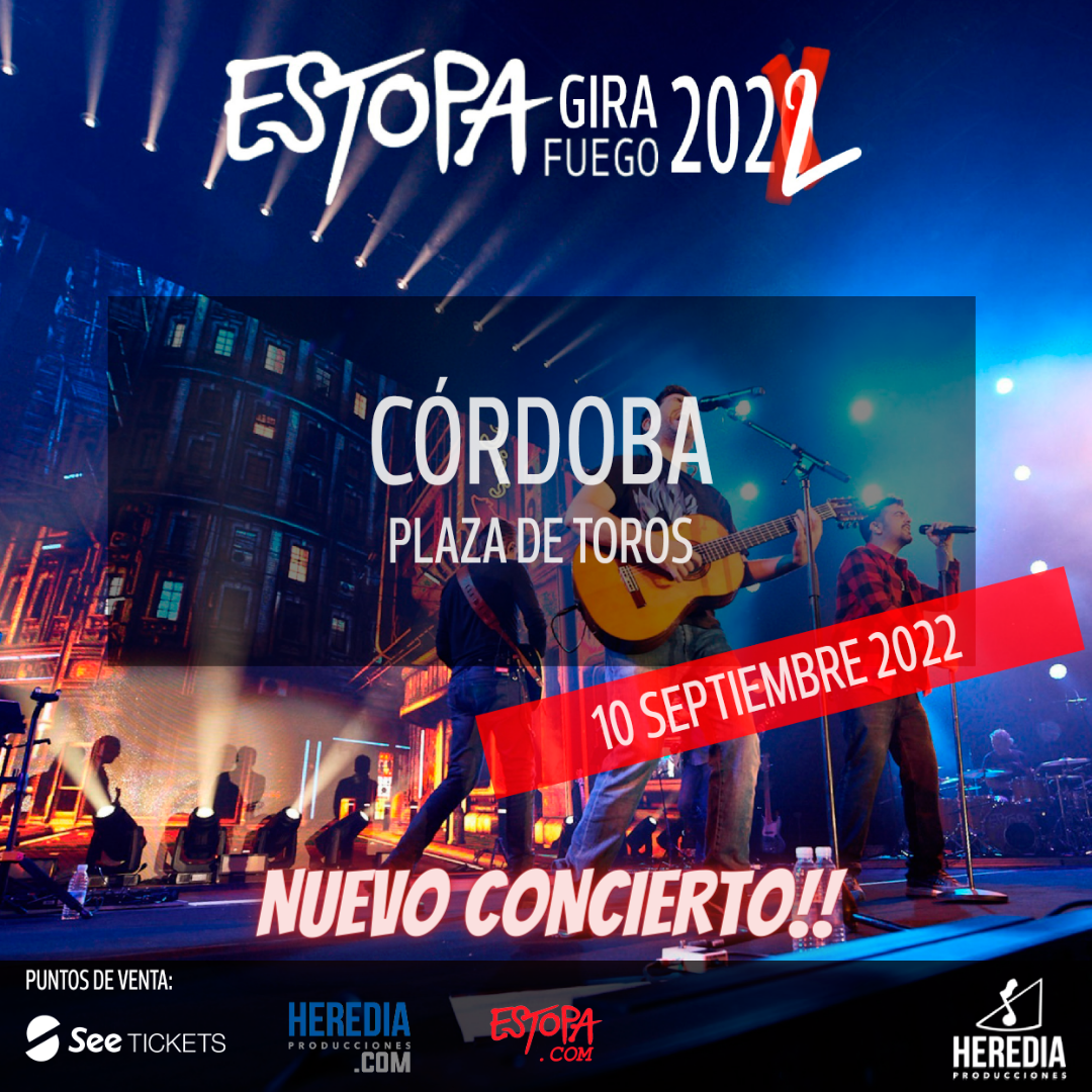 ESTOPA ANUNCIA NUEVA FECHA EN CÓRDOBA