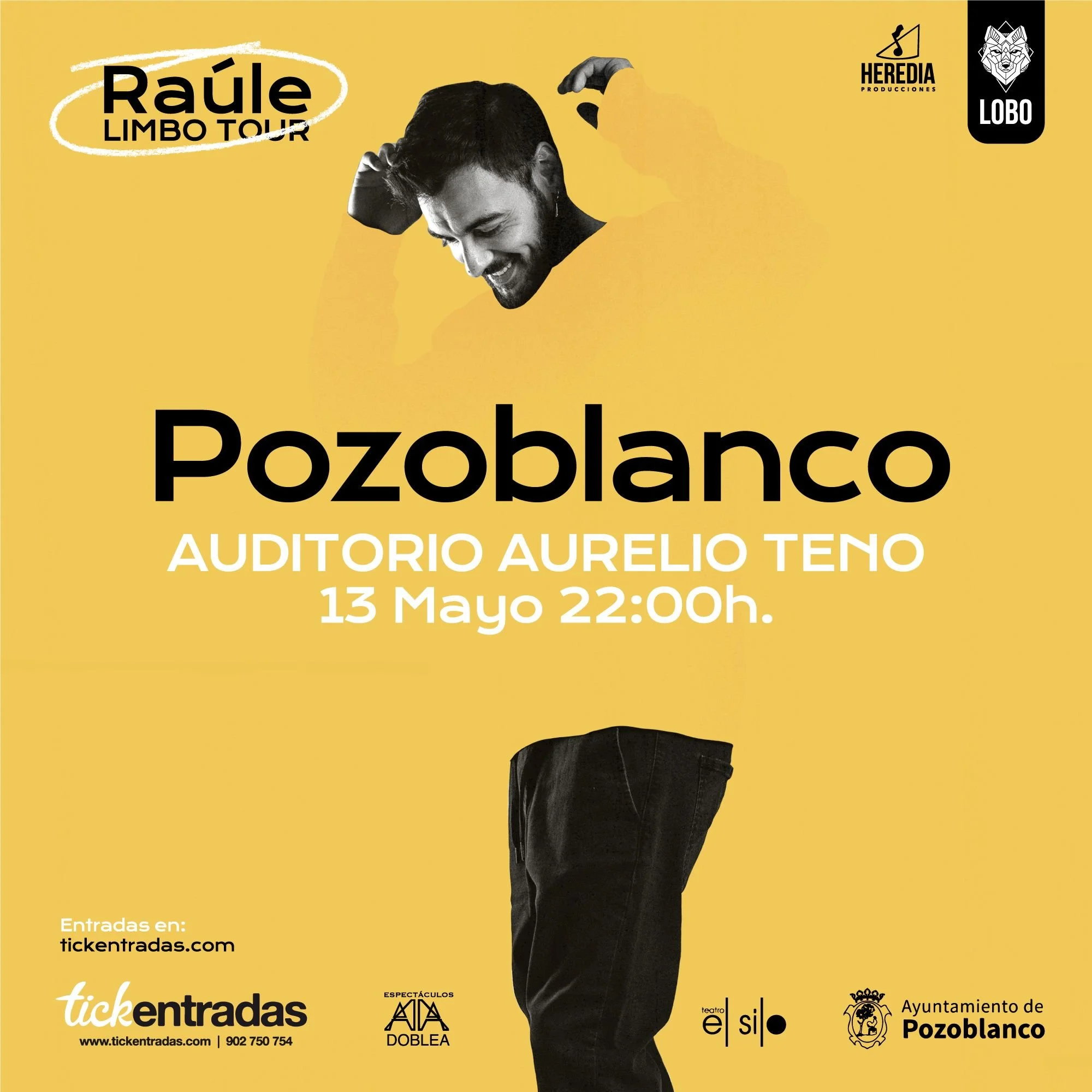 NUEVO CONCIERTO DE RÁULE EL 13 DE MAYO EN POZOBLANCO (CÓRDOBA)