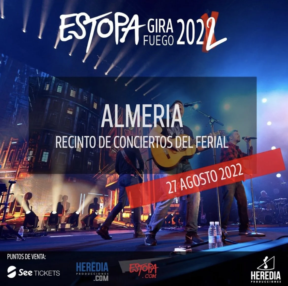 ESTOPA CONFIRMA CONCIERTO EN ALMERÍA EL 27 DE AGOSTO