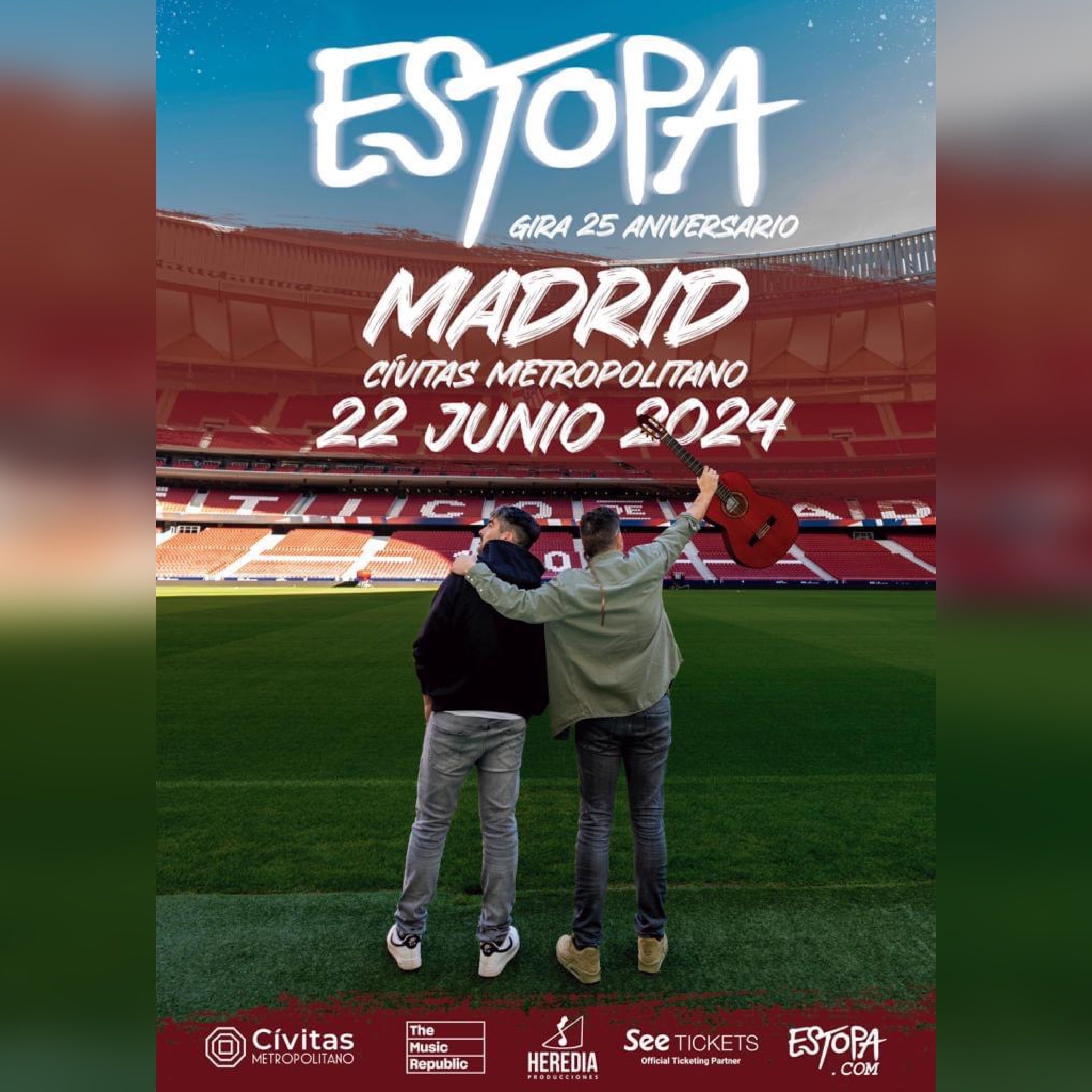 EL CÍVITAS METROPOLITANO SERÁ EL ESCENARIO PARA CELEBRAR EL 25 ANIVERSARIO DE ESTOPA EN MADRID
