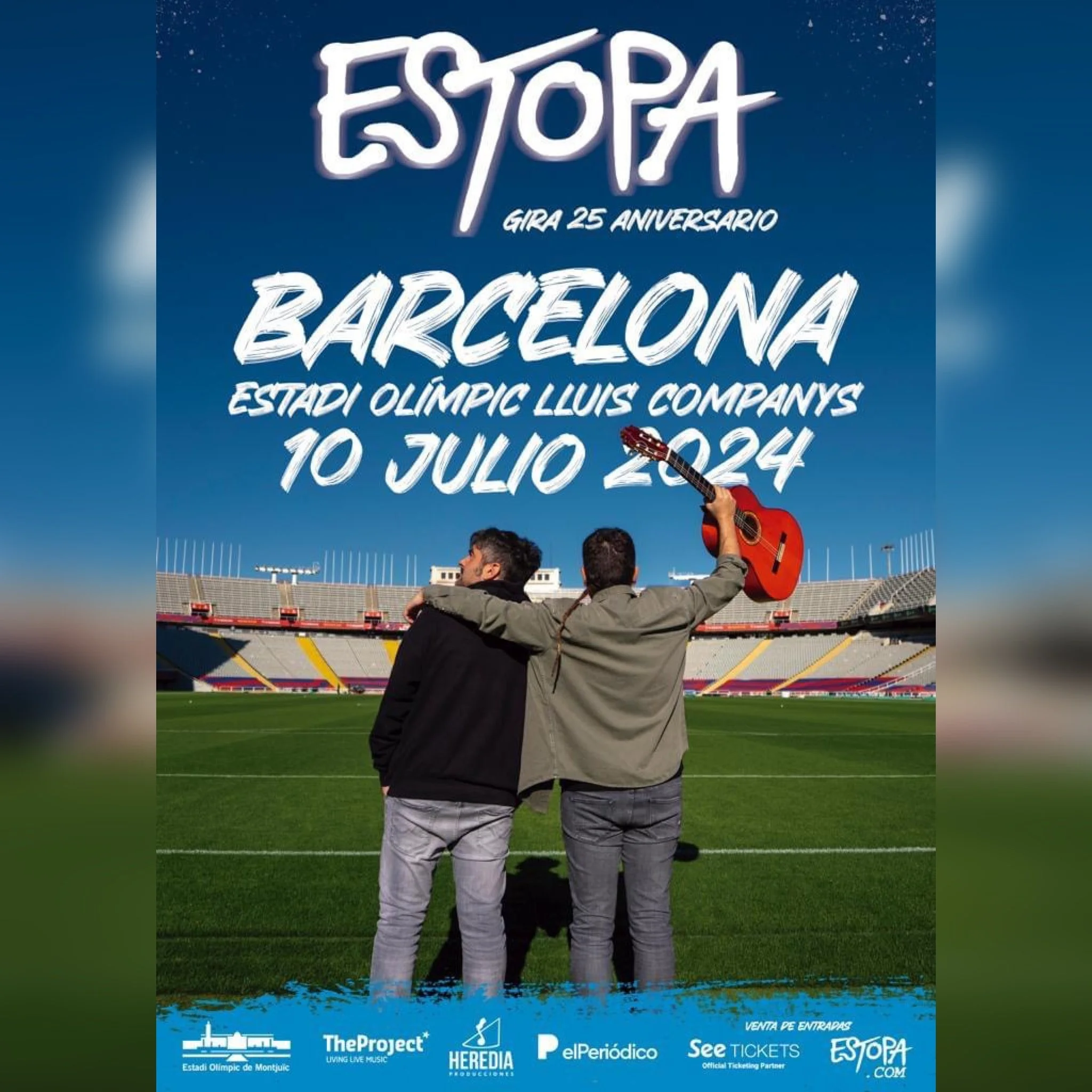ESTOPA CELEBRARÁ SU 25 ANIVERSARIO EN BARCELONA EN EL ESTADI OLÍMPIC LLUÍS COMPANYS