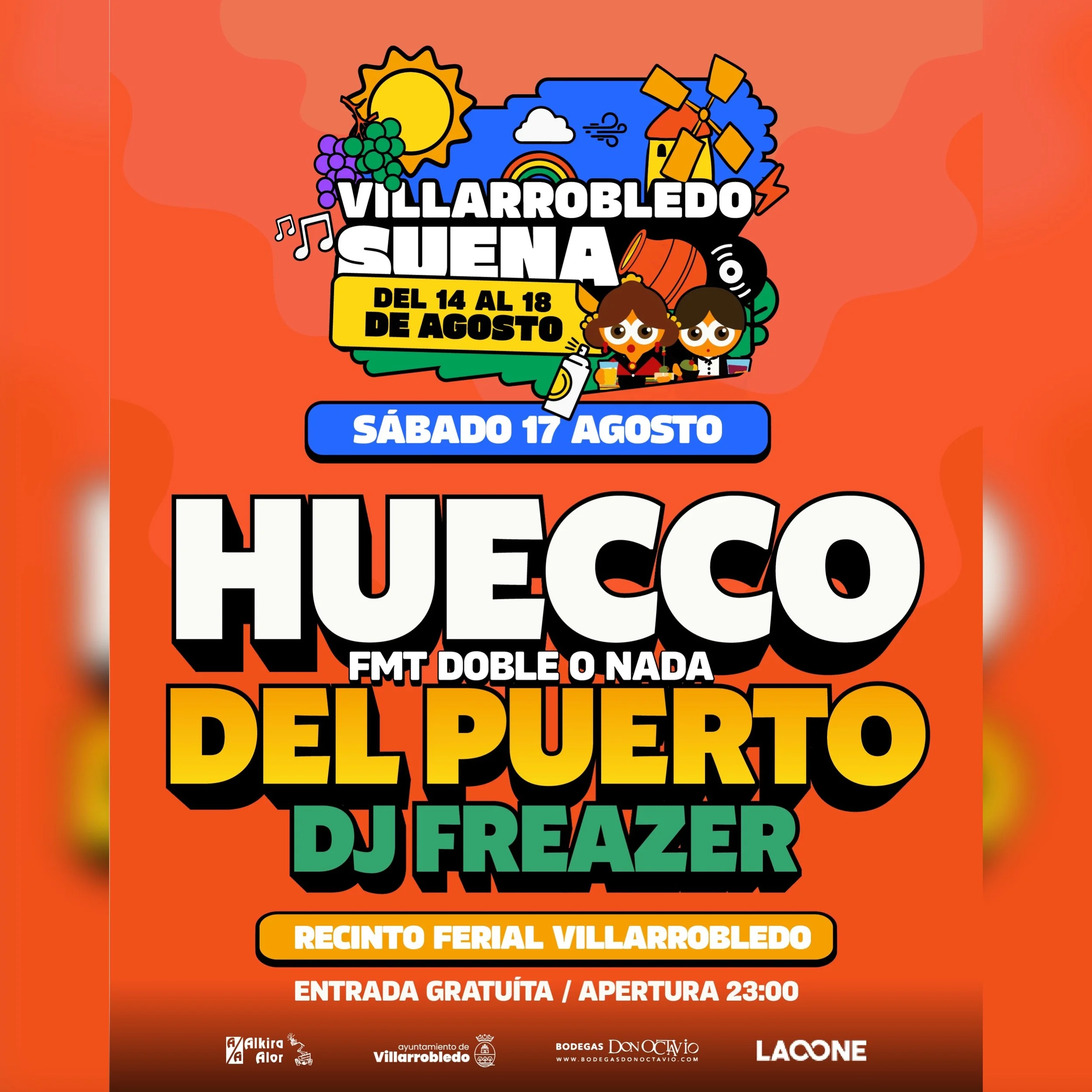 HUECCO ACTUARÁ EL 17 DE AGOSTO EN EL FESTIVAL "VILLAROBLEDO SUENA"