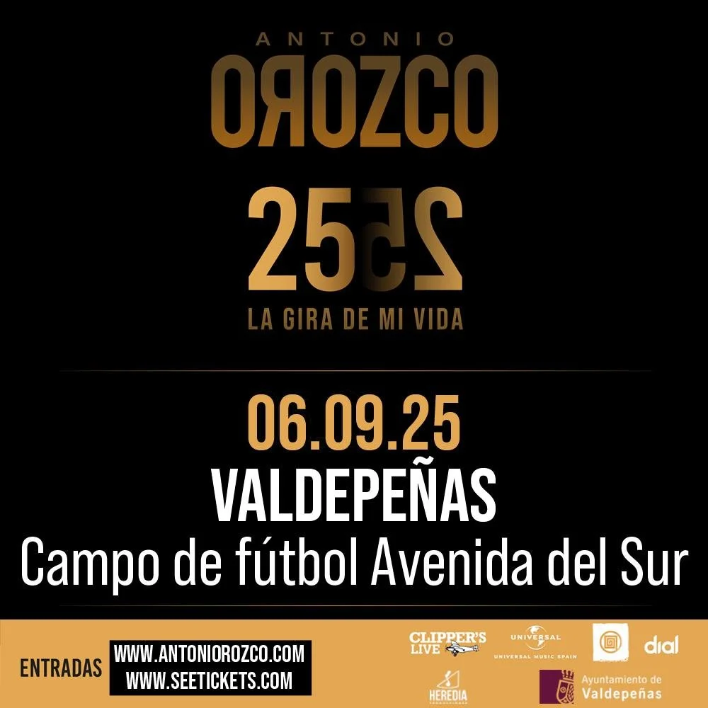 ANTONIO OROZCO CELEBRARÁ SU 25 ANIVERSARIO EN VALDEPEÑAS
