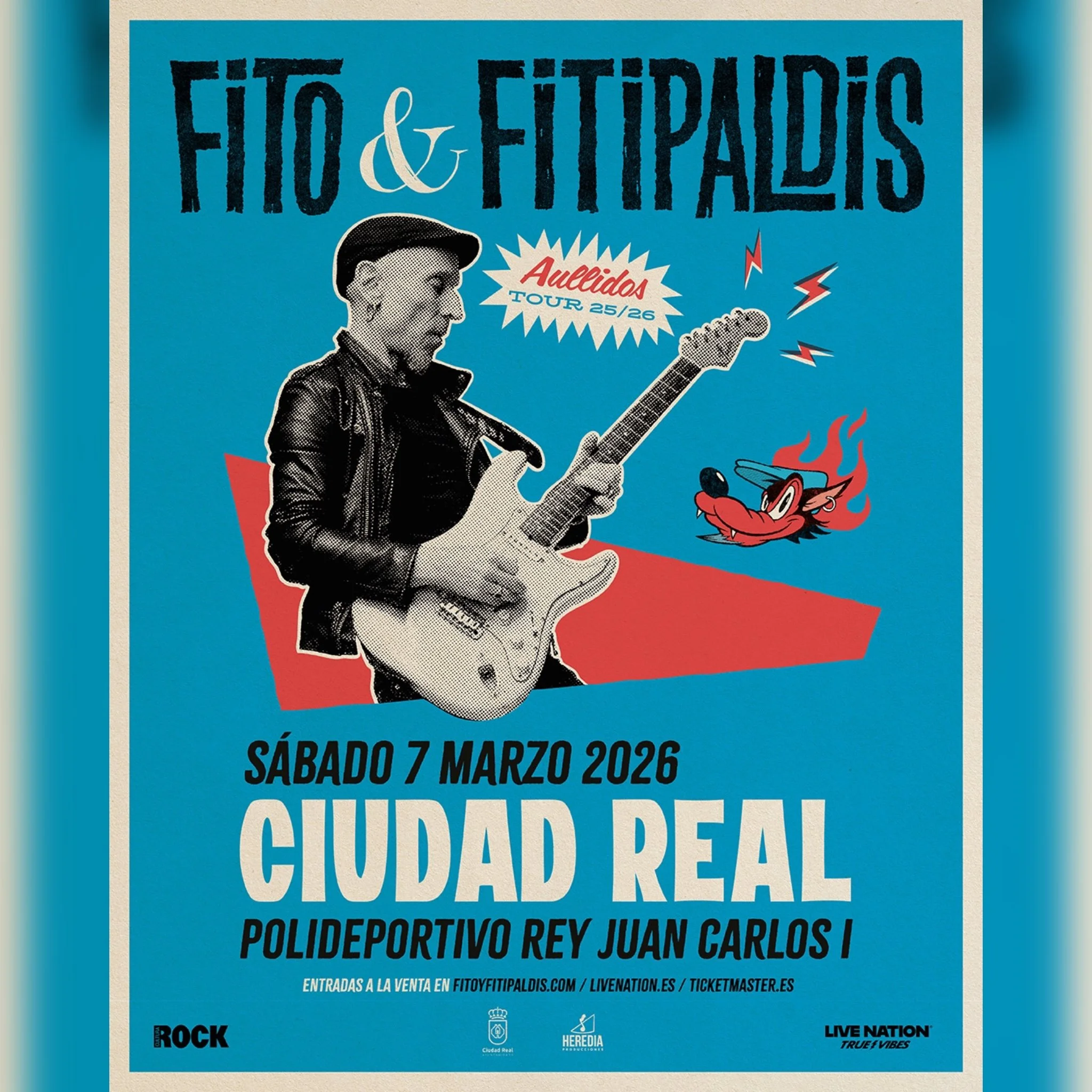 LA NUEVA GIRA DE FITO &amp; FITIPALDIS PASARÁ POR CIUDAD REAL EN 2026
