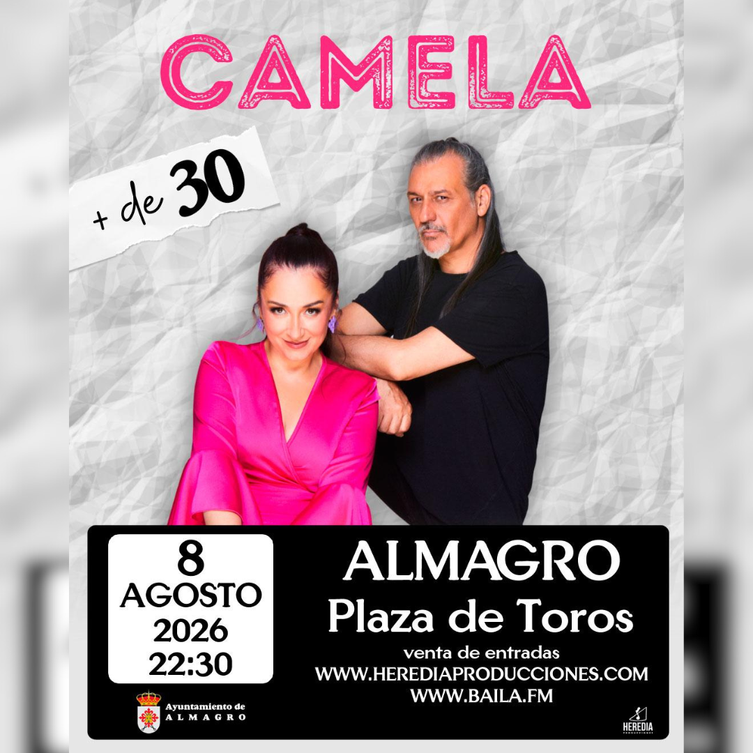 CAMELA ACTUARÁ EL 8 DE AGOSTO EN ALMAGRO