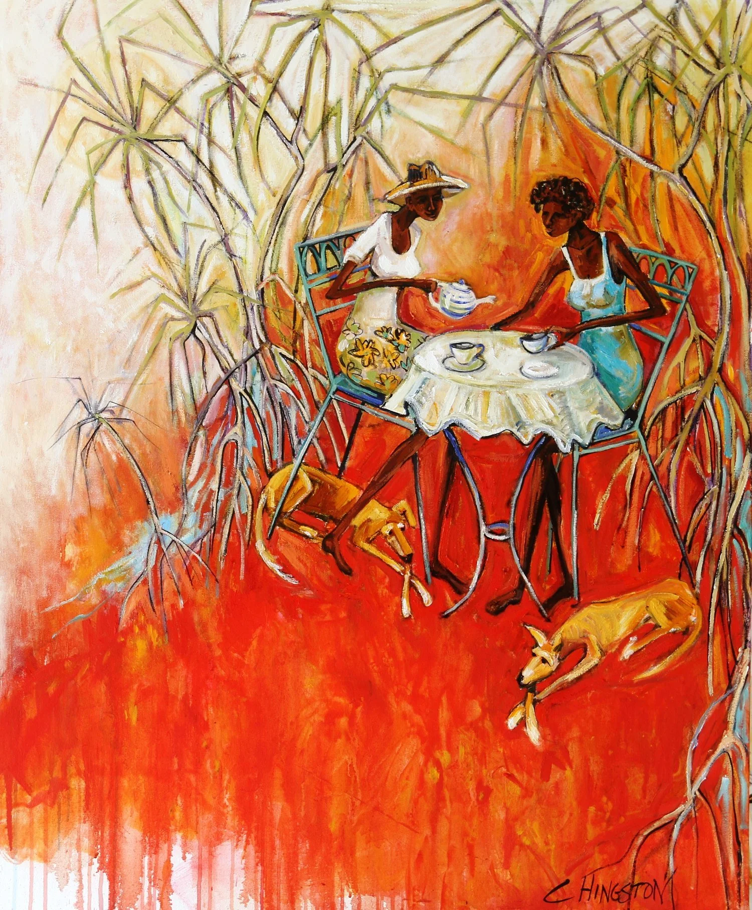 How I painted T. 4. 2. (Now on its way to Black Stump Gallery in Broome).