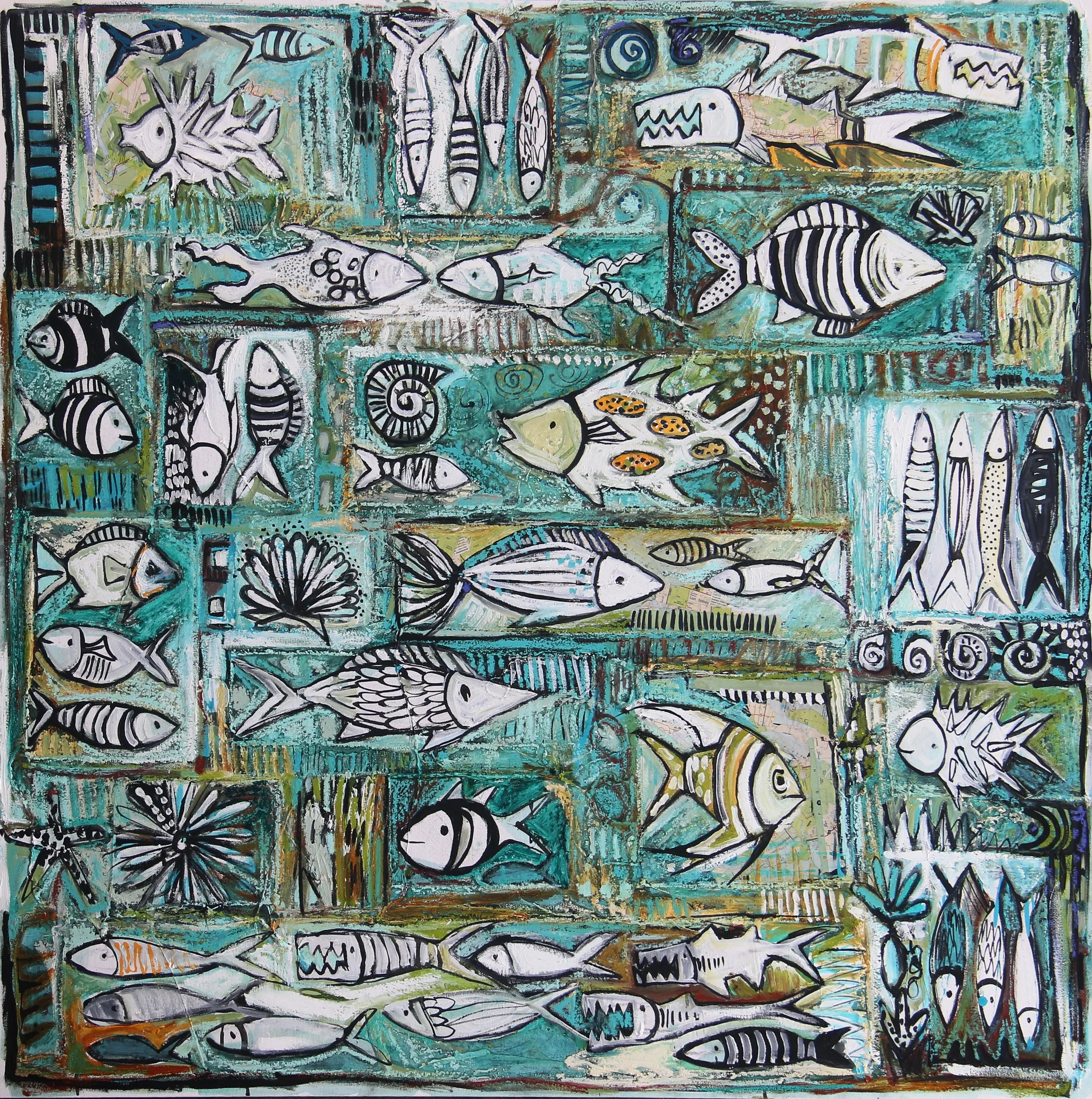 IF WISHES WERE FISHES

137 x 137cm

$8,400 aud