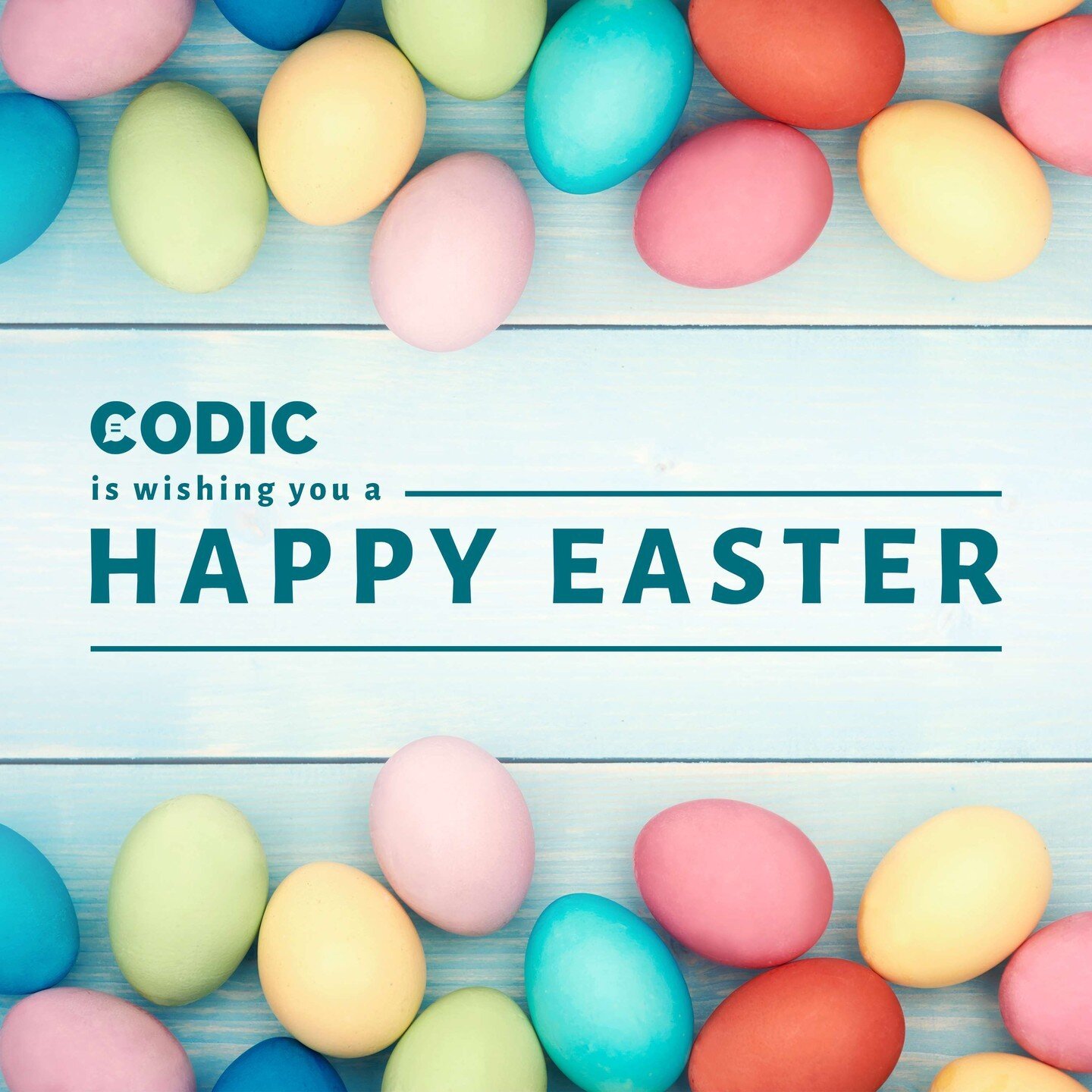 Happy Easter from all of us at Codic! May your weekend be filled with joy and lots of chocolate eggs! 🐣🎉