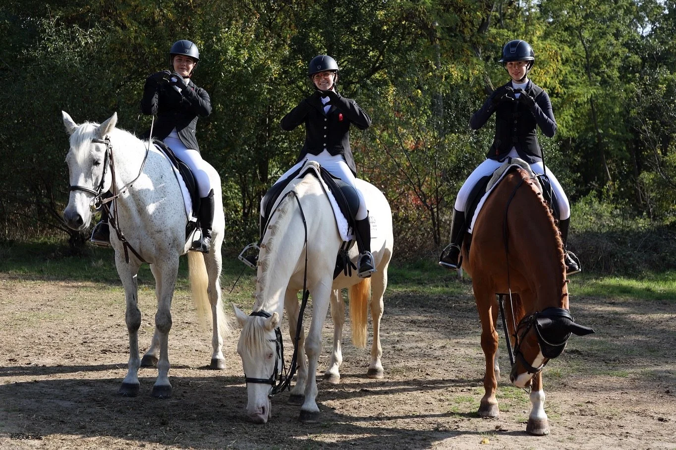 Retour sur le carr&eacute; pour nos cavaliers de dressage club !
Ce week-end, c&rsquo;&eacute;tait &eacute;galement le retour des &eacute;preuves de dressage Club &agrave; @etrierdeparis . De nouveaux duos sont en construction : chacun apprend encore