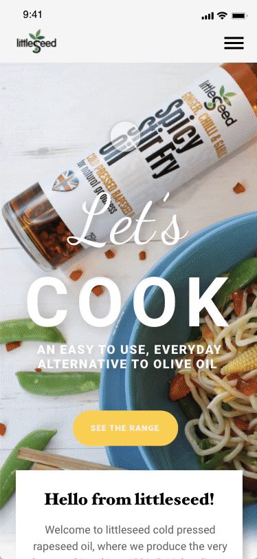 Mobile recipe pages.