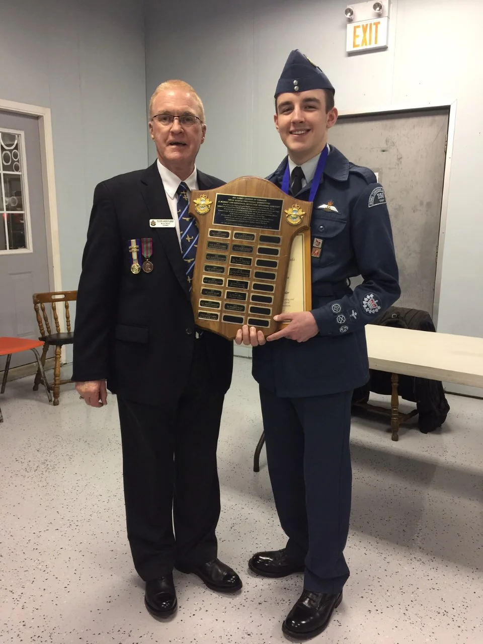 1st Place Winner - WO2 Cameron Fiander receives the Al Cyr Memorial Shield