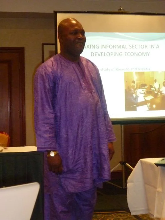 bon okafor, nigeria, ready to start his project presentation rehearsal.